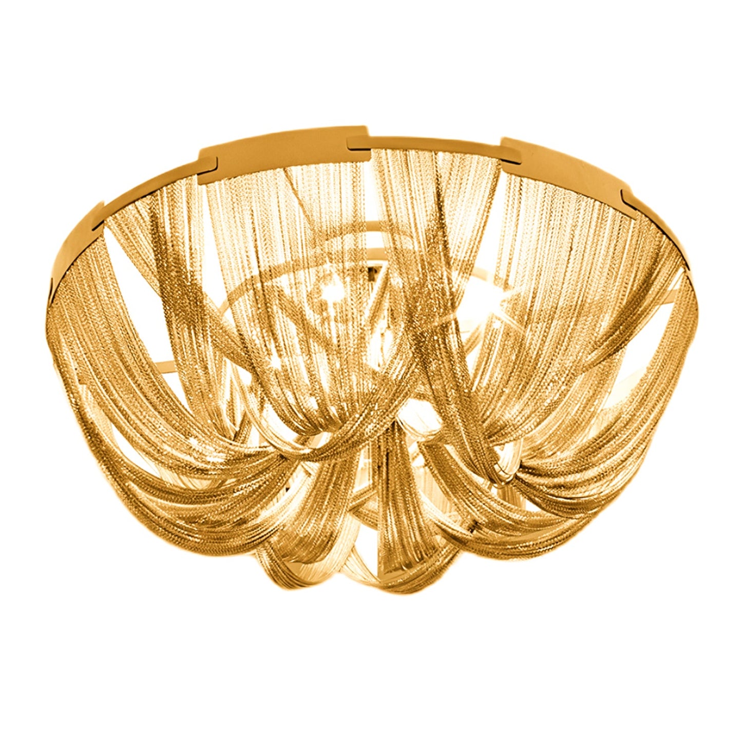 Aluminum Chain Ceiling Light | Modern Metal Design | Gold & Silver Options