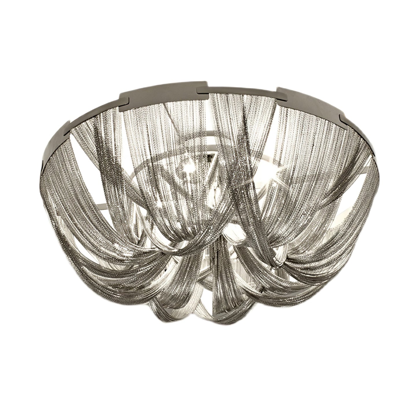 Aluminum Chain Ceiling Light | Modern Metal Design | Gold & Silver Options
