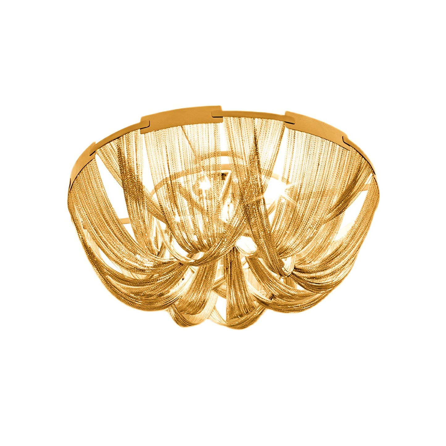 Aluminum Chain Ceiling Light | Modern Metal Design | Gold & Silver Options