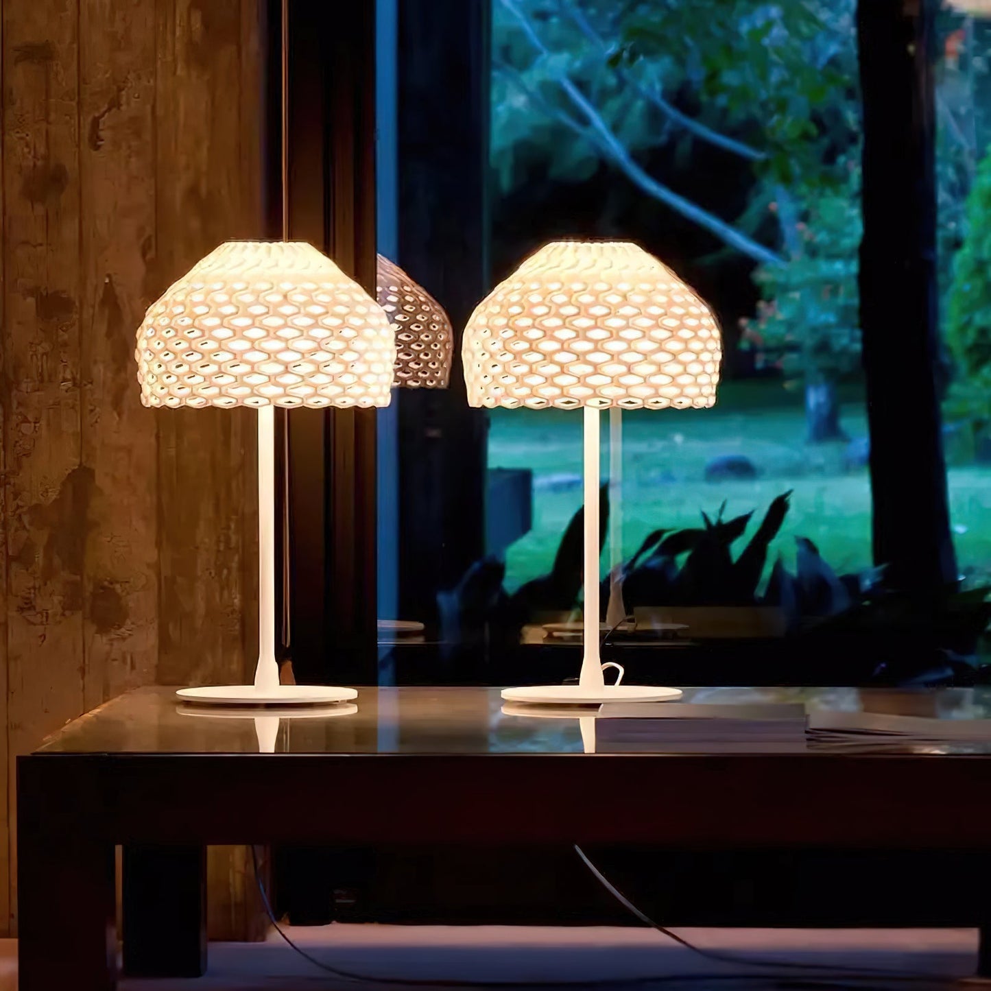Armadillo Table Lamp | Metal & Plastic | White or Brown
