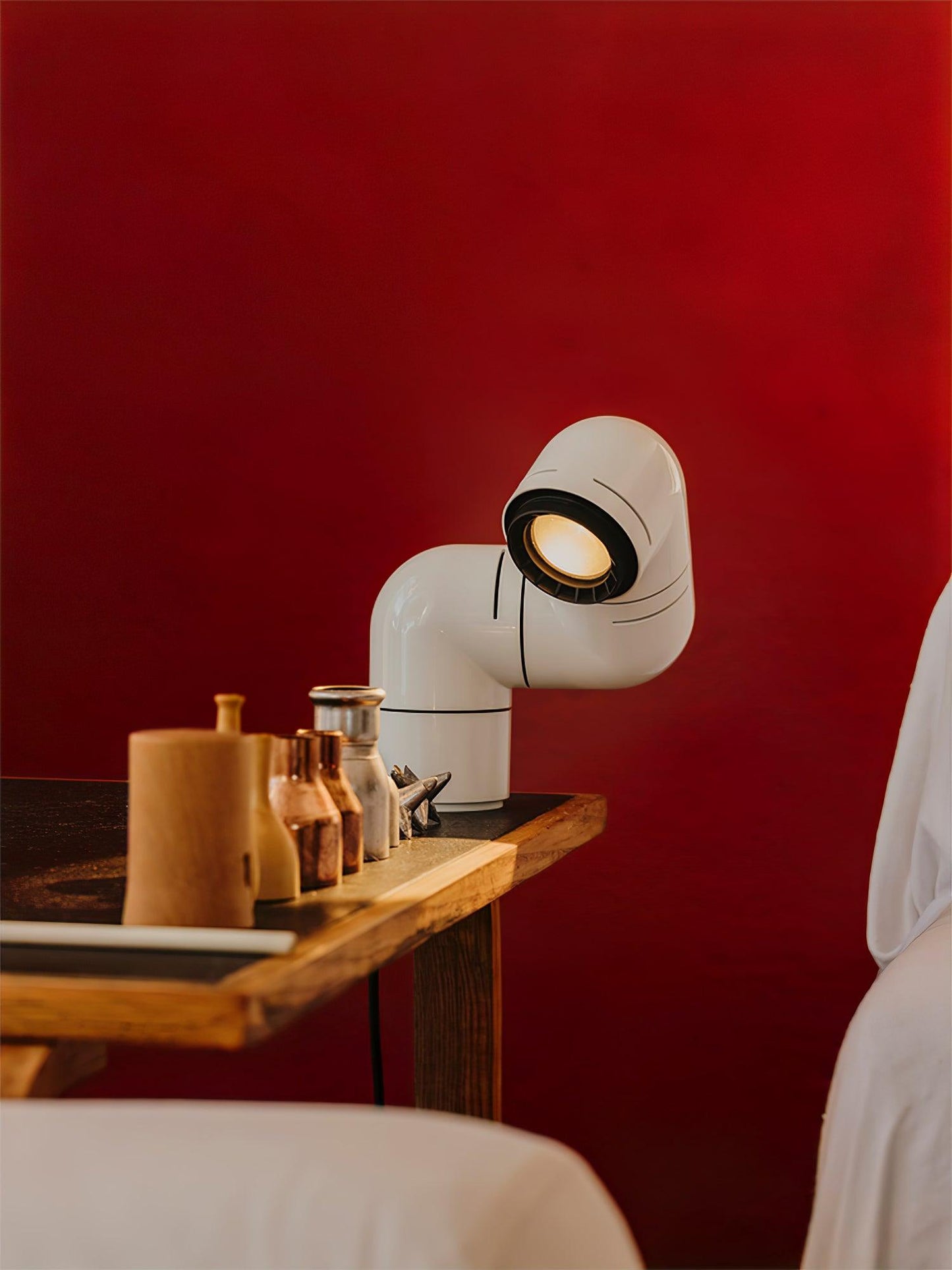 Tatu Table Lamp | Adjustable LED | Red & White