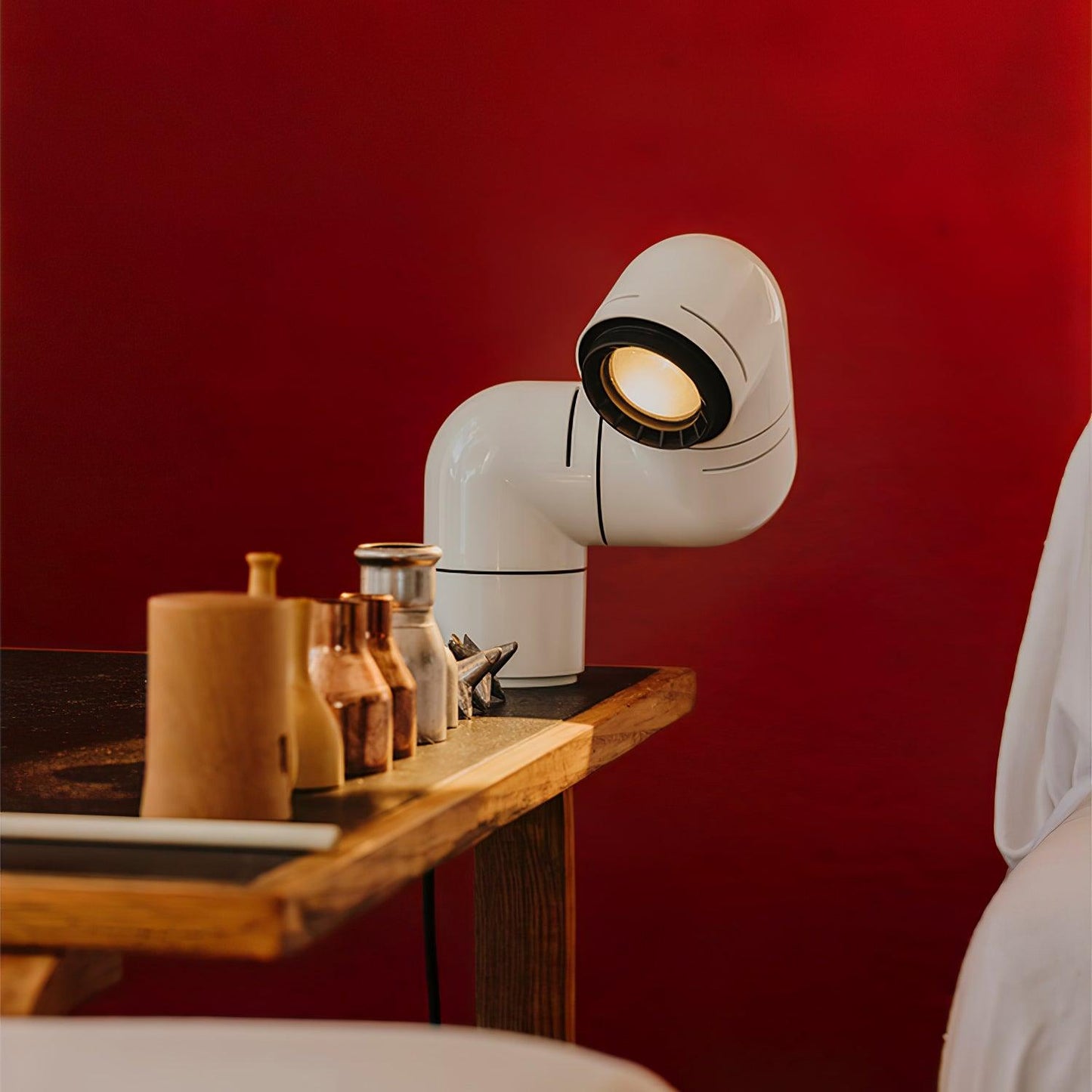 Tatu Table Lamp | Adjustable LED | Red & White