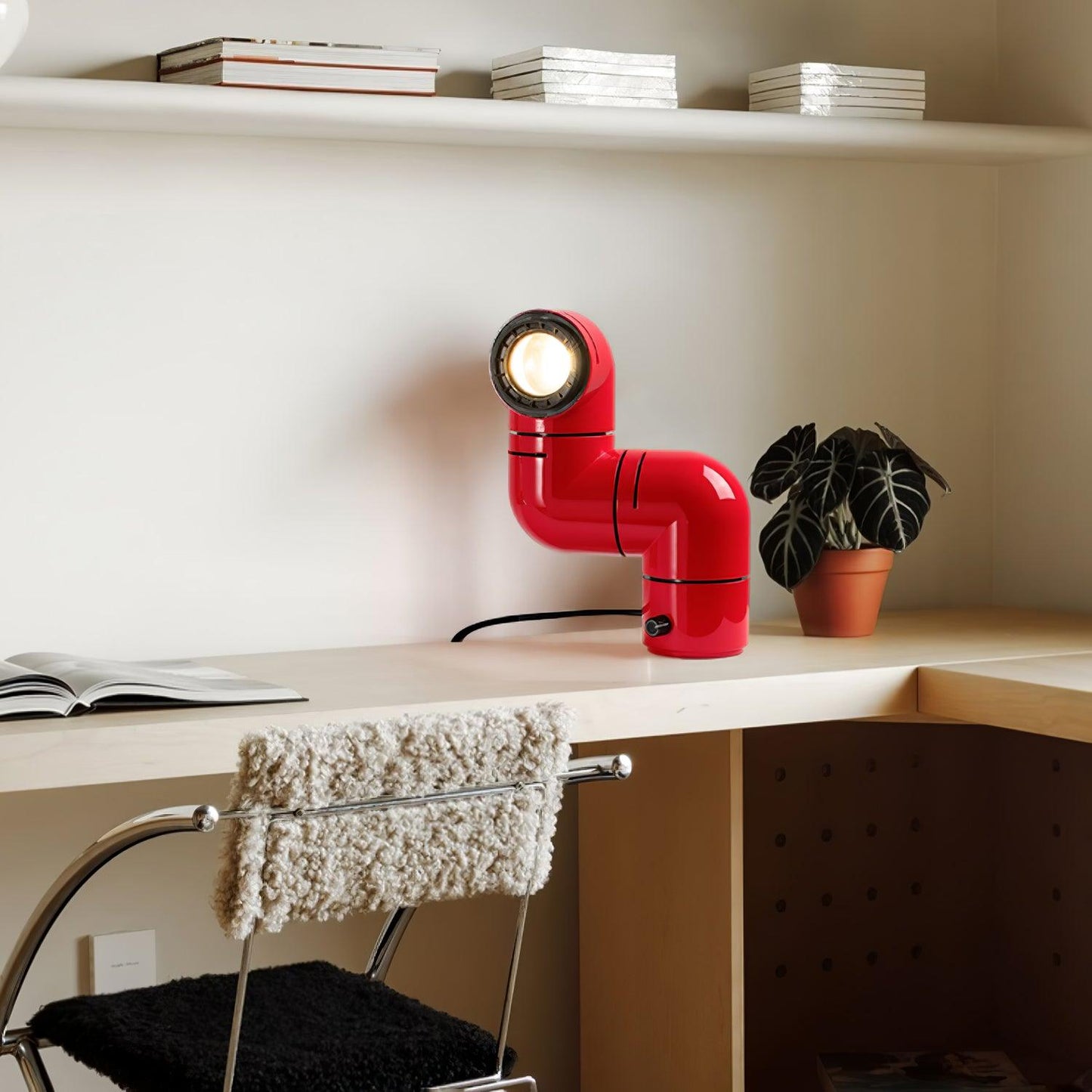 Tatu Table Lamp | Adjustable LED | Red & White