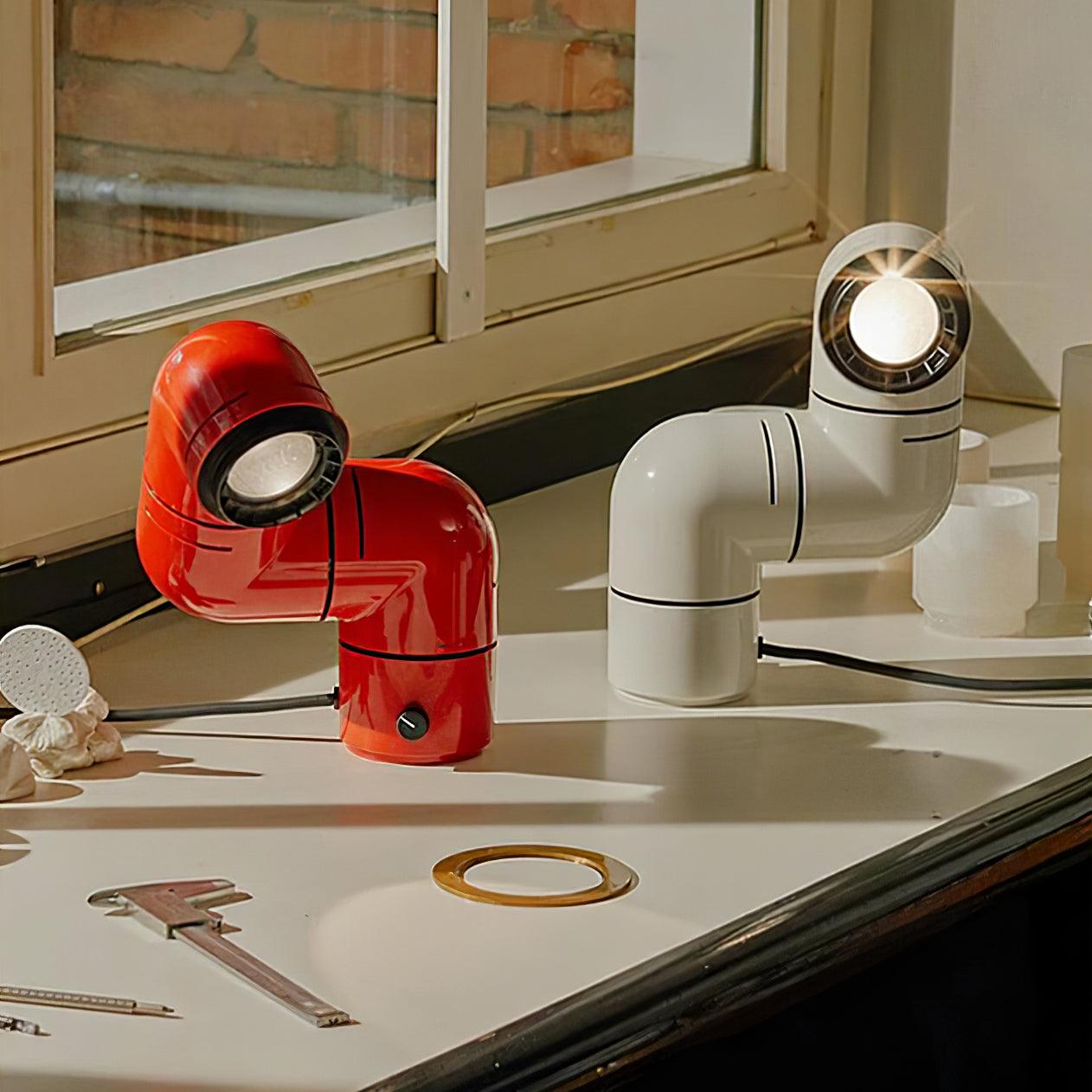 Tatu Table Lamp | Adjustable LED | Red & White