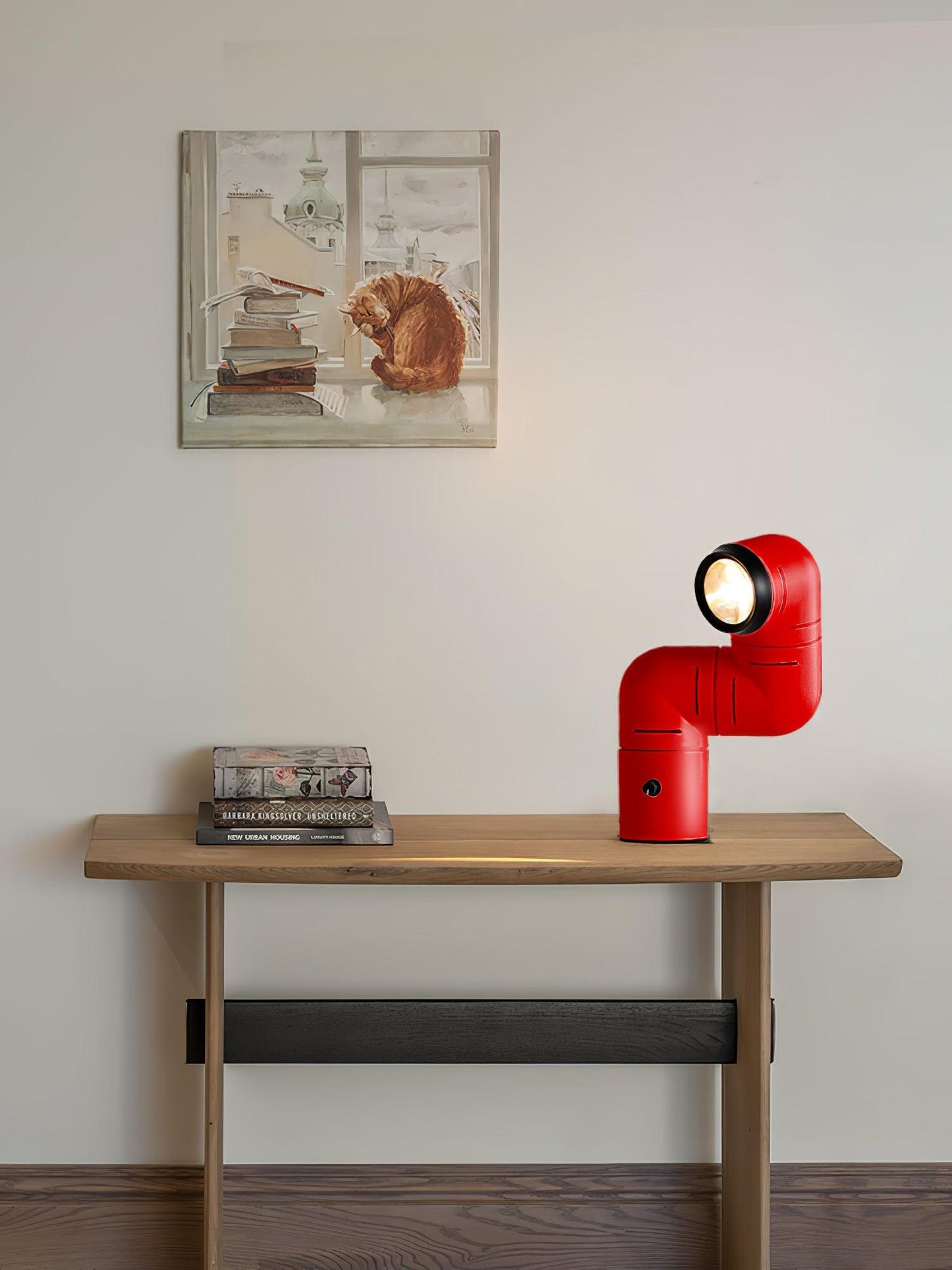Tatu Table Lamp | Adjustable LED | Red & White