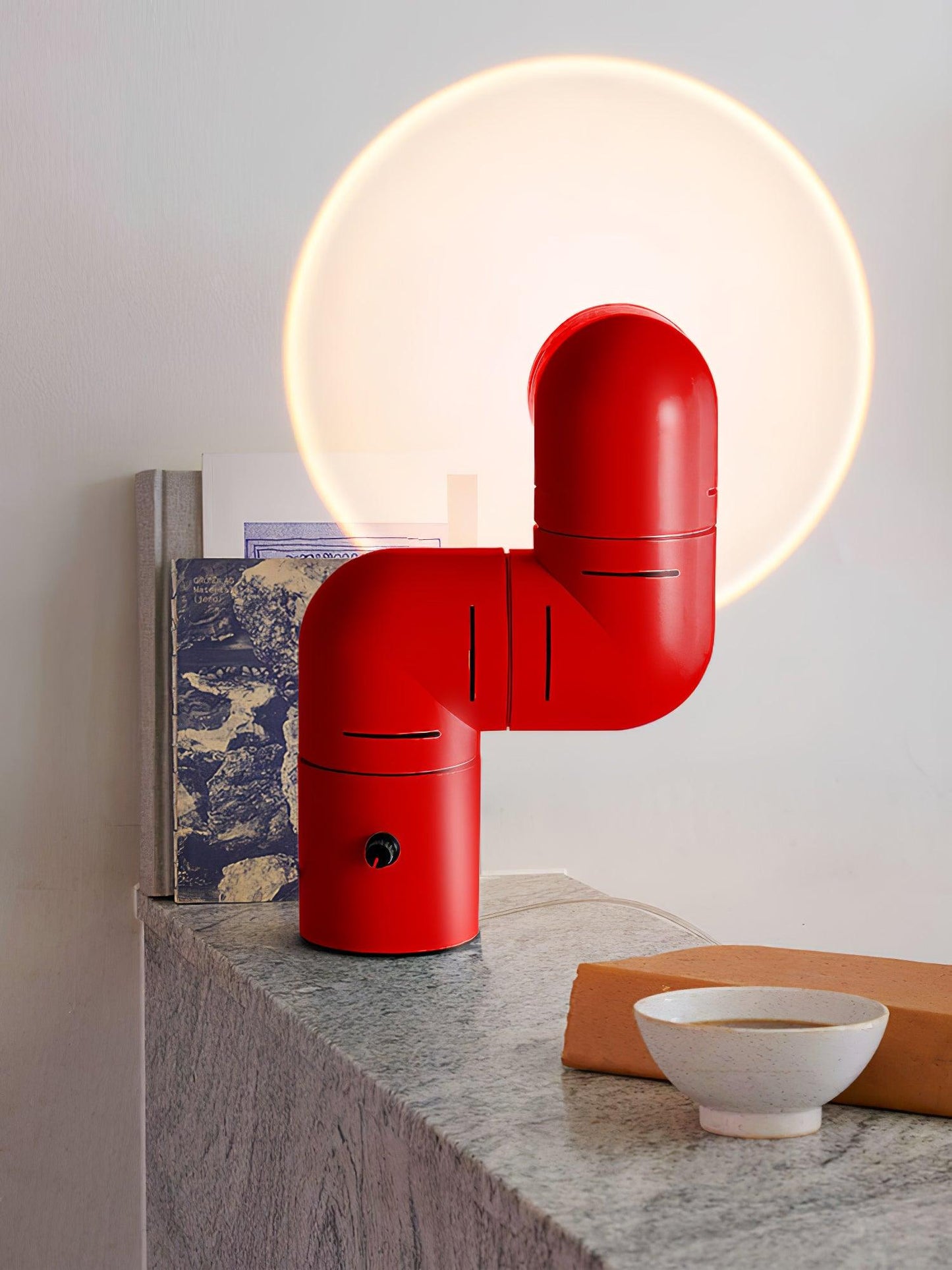 Tatu Table Lamp | Adjustable LED | Red & White