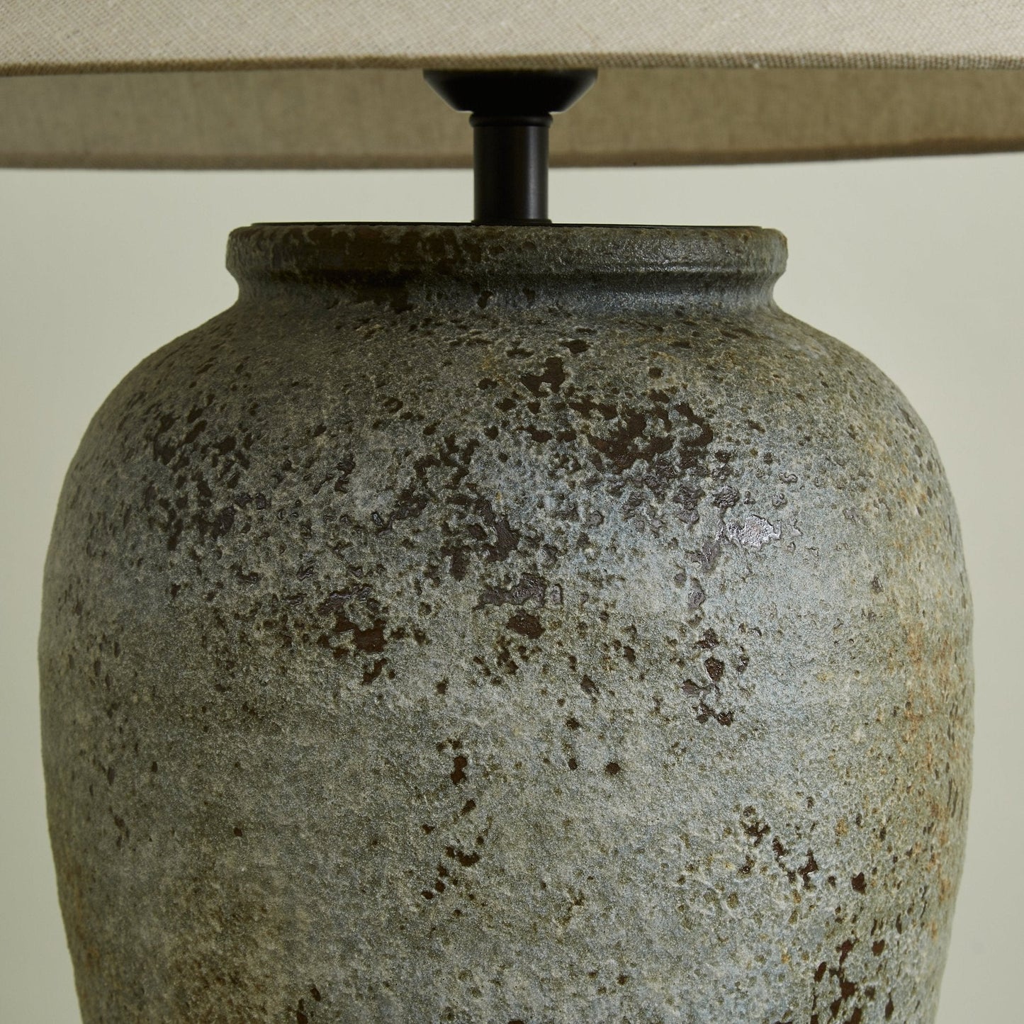 Ceramic Table Lamp | Aged Stone Finish | 55cm Height