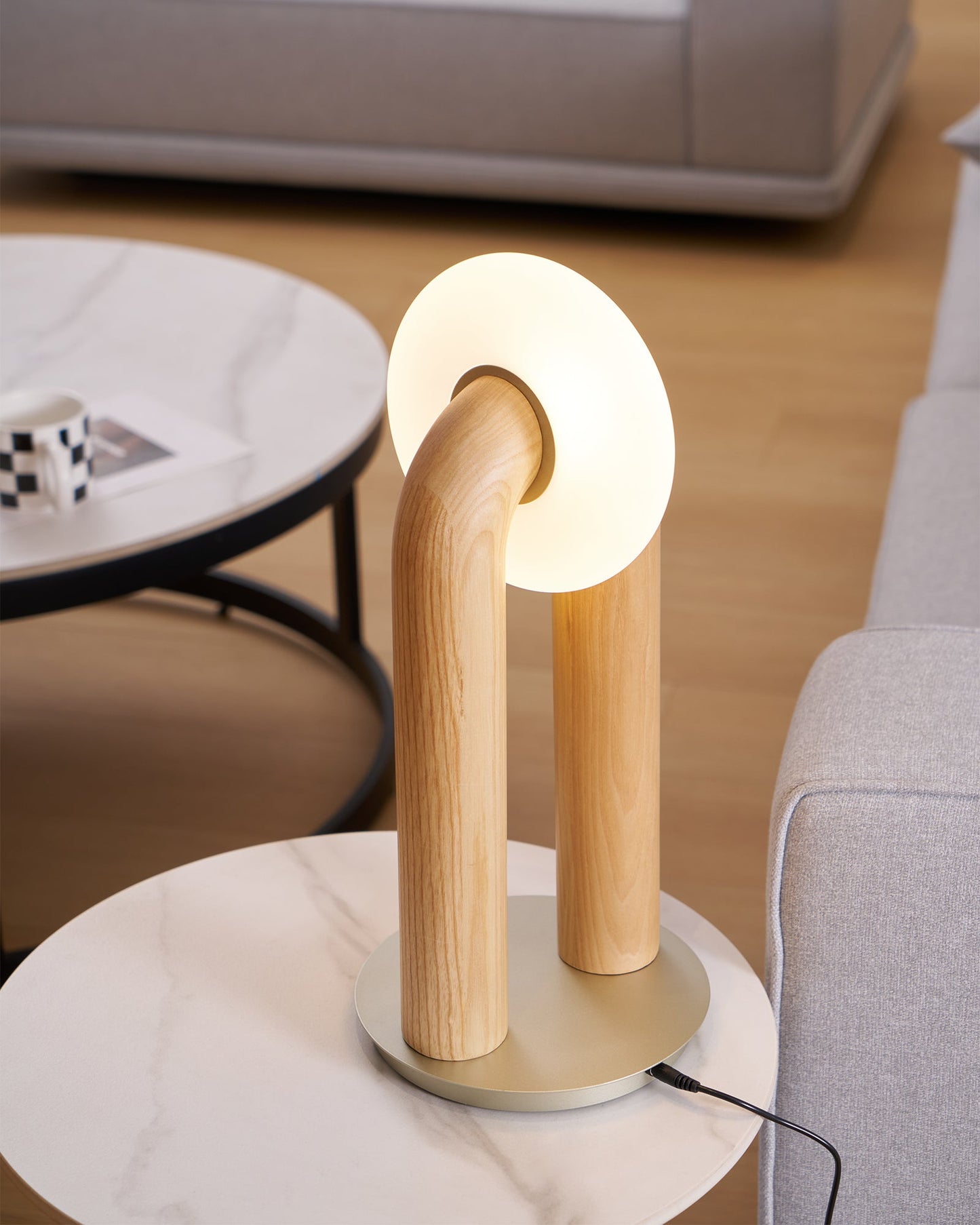Arcadia Table Lamp | Wooden Design | Wood, Walnut, Black Finishes