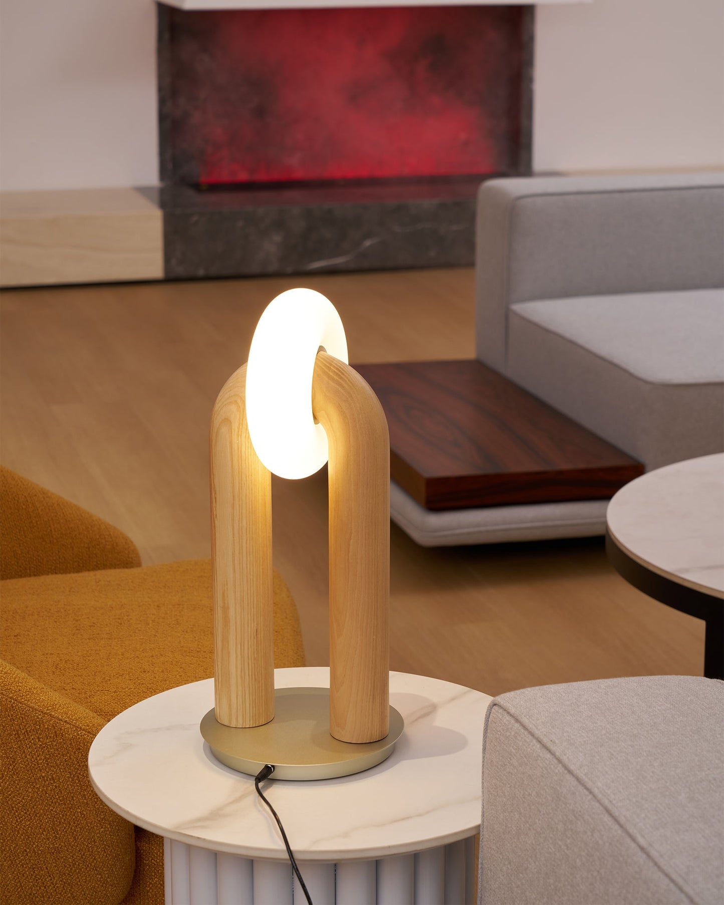 Arcadia Table Lamp | Wooden Design | Wood, Walnut, Black Finishes