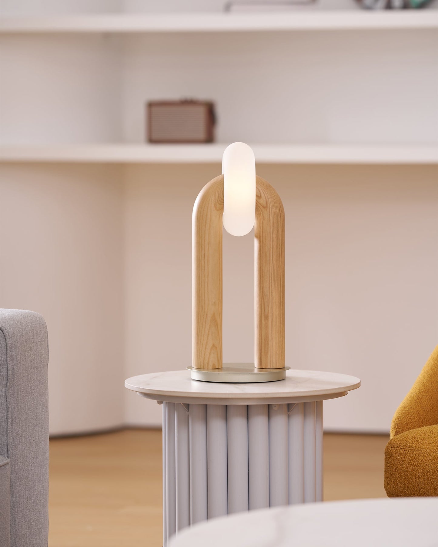 Arcadia Table Lamp | Wooden Design | Wood, Walnut, Black Finishes