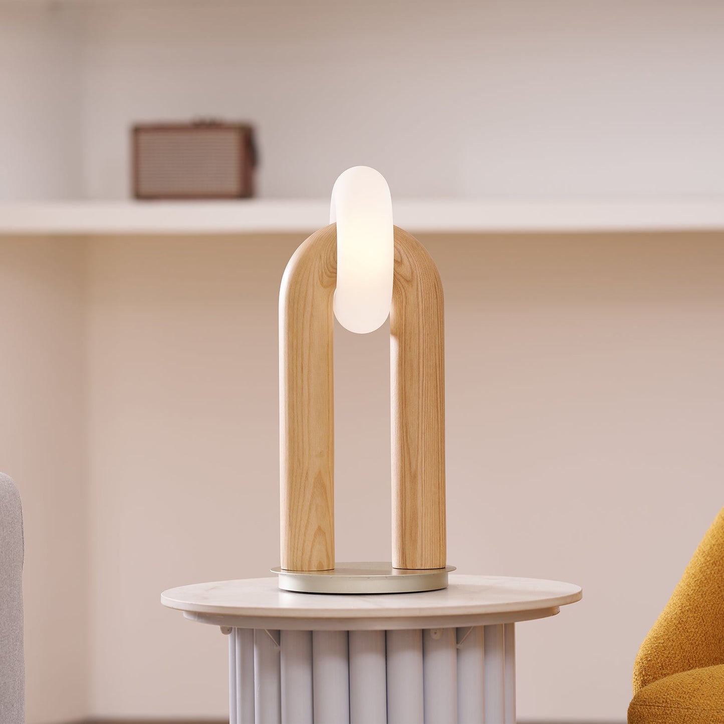 Arcadia Table Lamp | Wooden Design | Wood, Walnut, Black Finishes