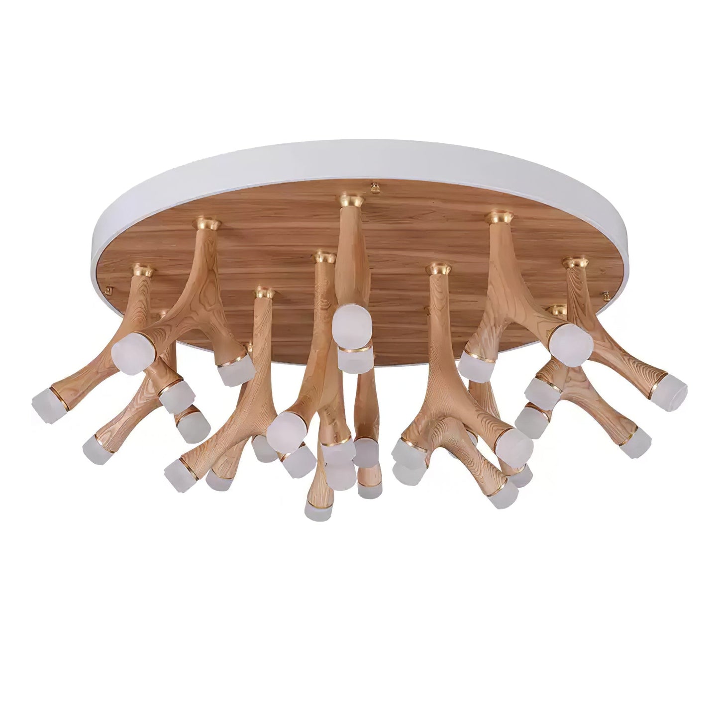 Tentacle Ceiling Lamp | Natural Wood & Metal | 12/24/60 Heads