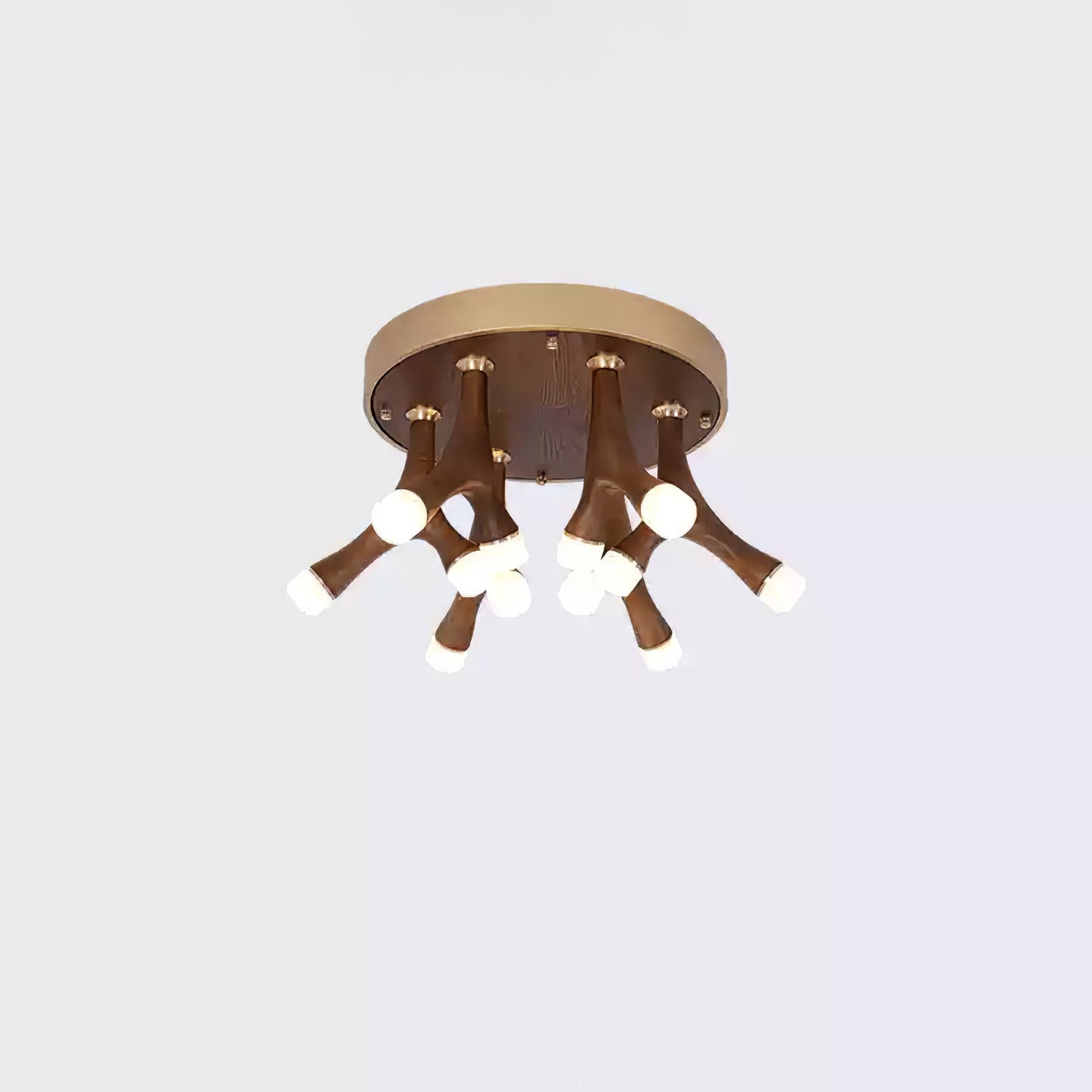 Tentacle Ceiling Lamp | Natural Wood & Metal | 12/24/60 Heads
