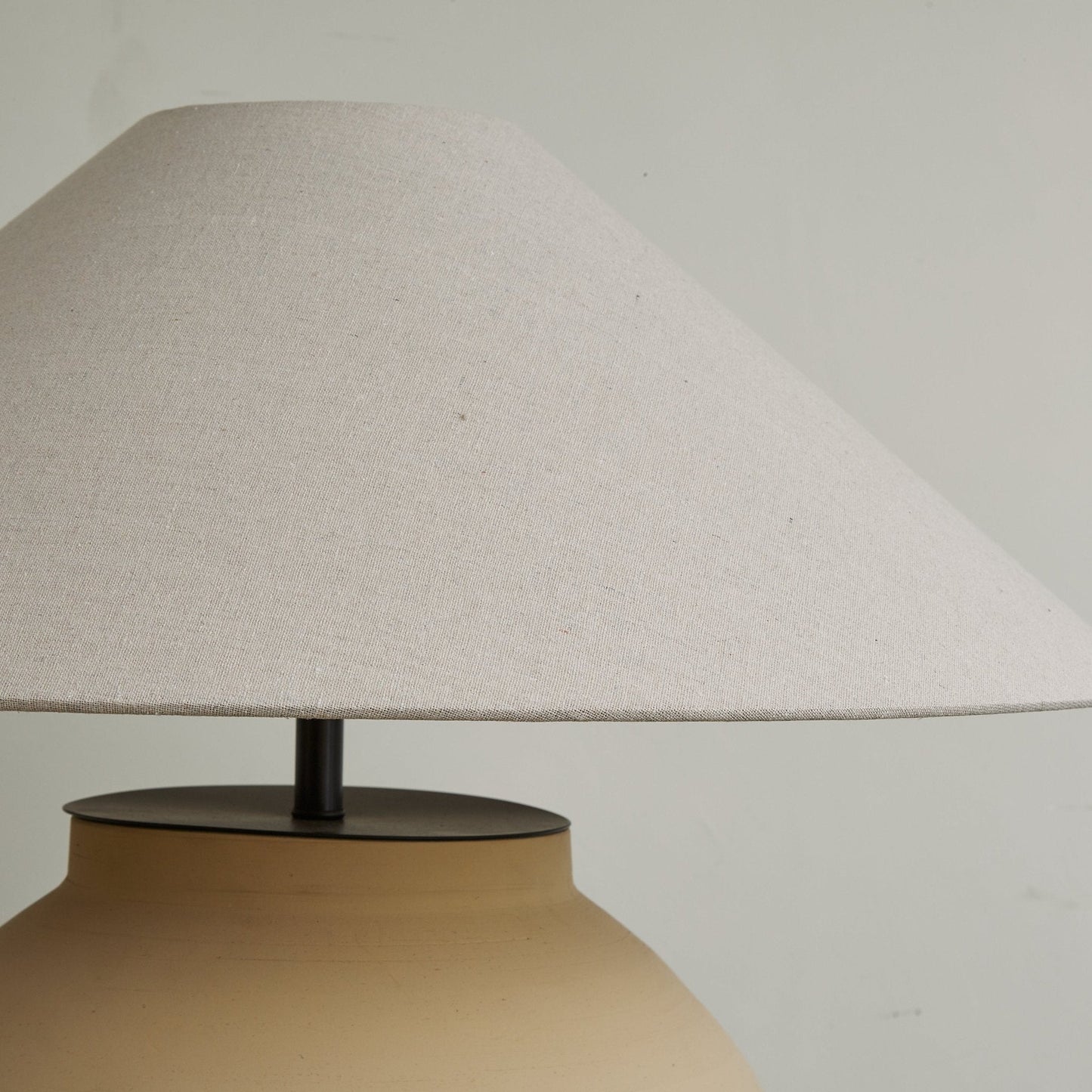 Tera Table Lamp | Handcrafted Terracotta | Beige and White