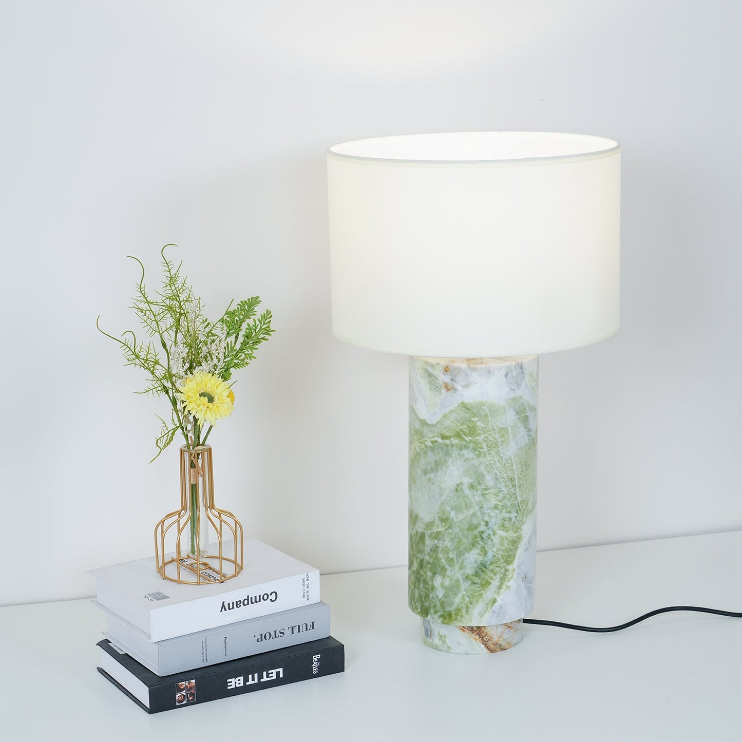 Terra Table Lamp | Green Marble Base | 57cm Height