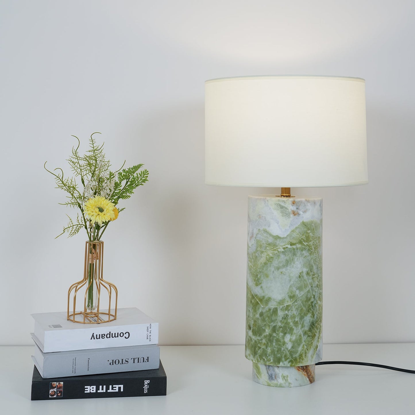 Terra Table Lamp | Green Marble Base | 57cm Height