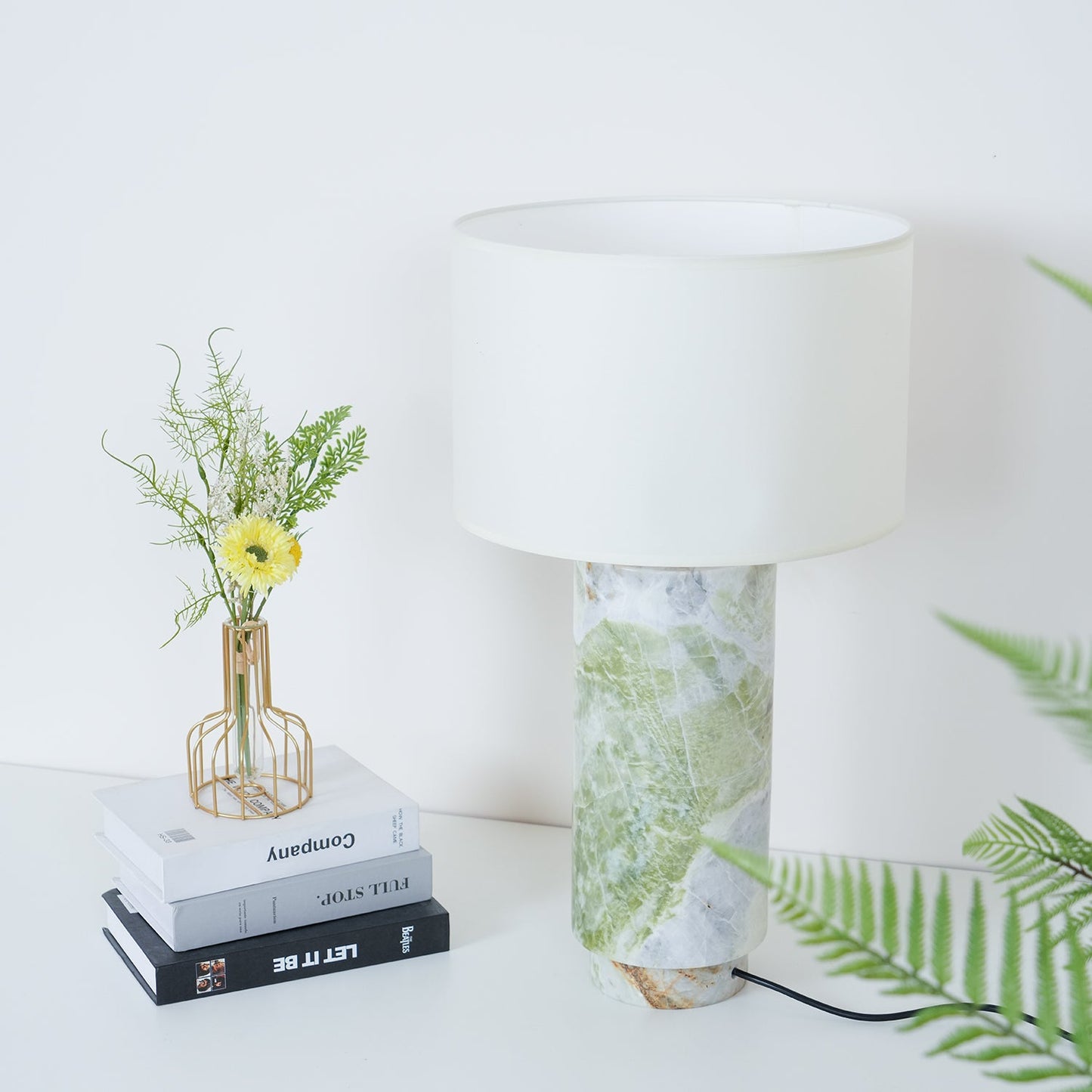 Terra Table Lamp | Green Marble Base | 57cm Height