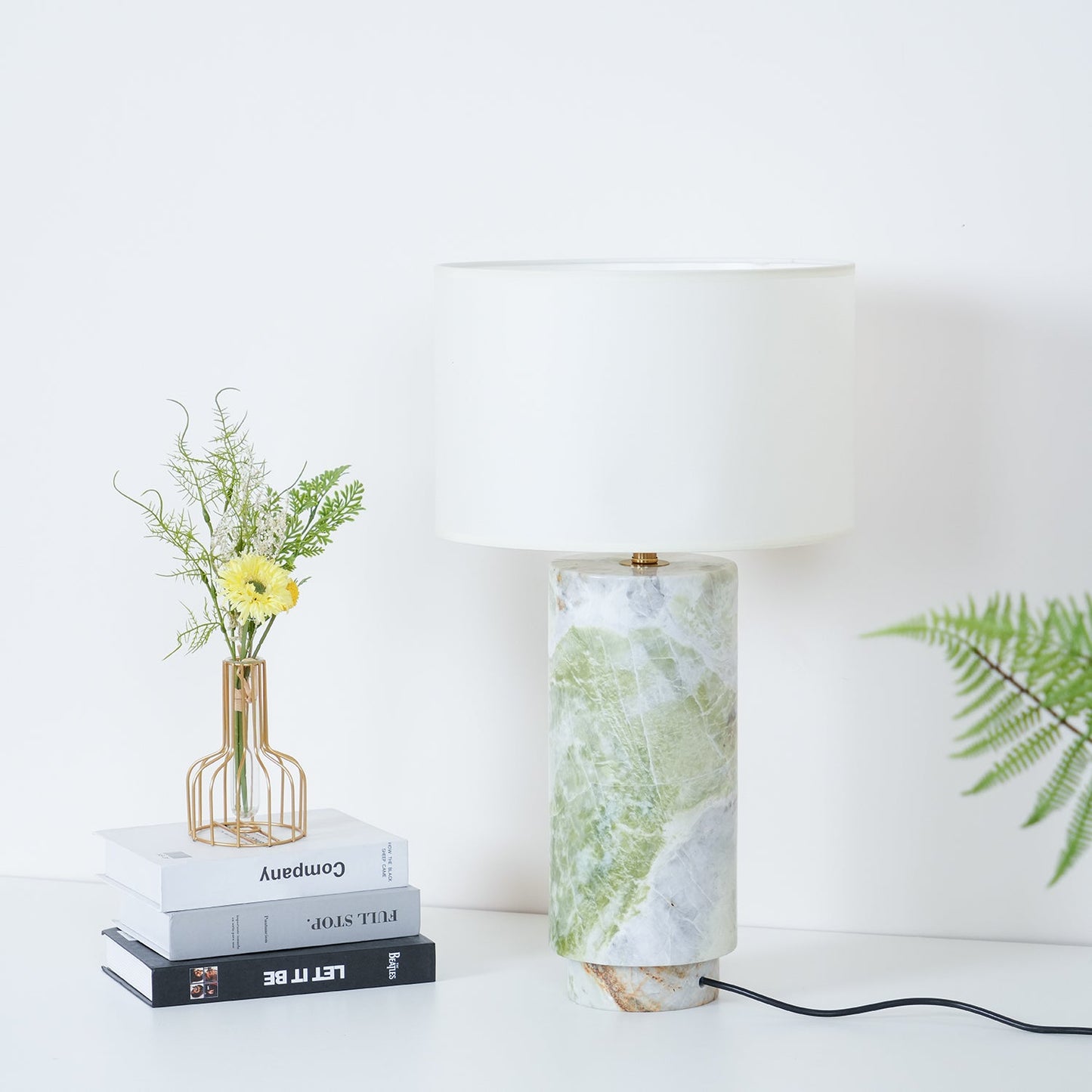 Terra Table Lamp | Green Marble Base | 57cm Height