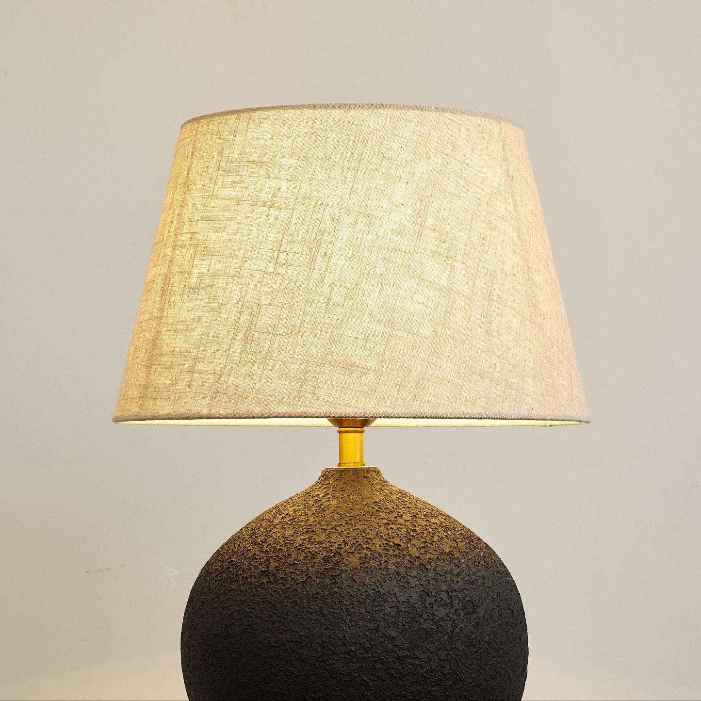 Table Lamp | Ceramic Base | Black-to-Brown Gradient