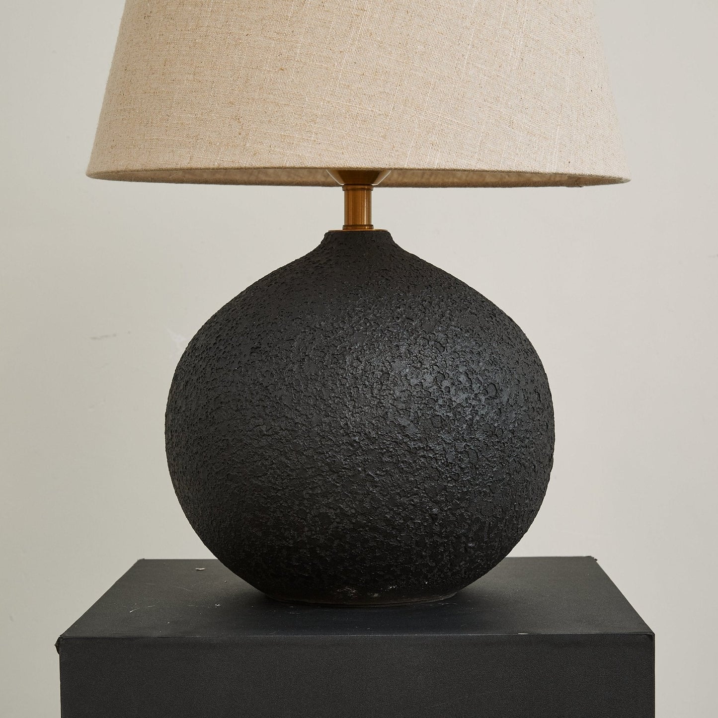 Table Lamp | Ceramic Base | Black-to-Brown Gradient