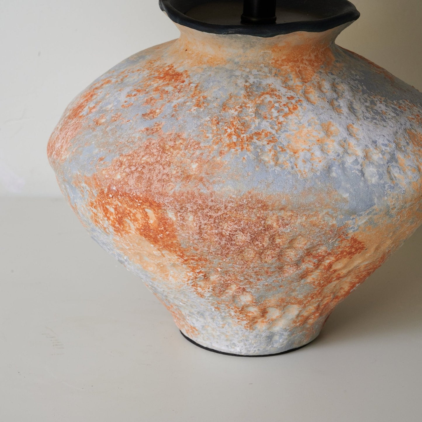 Terra Nova Table Lamp | Ceramic Base | Burnt Orange & Beige