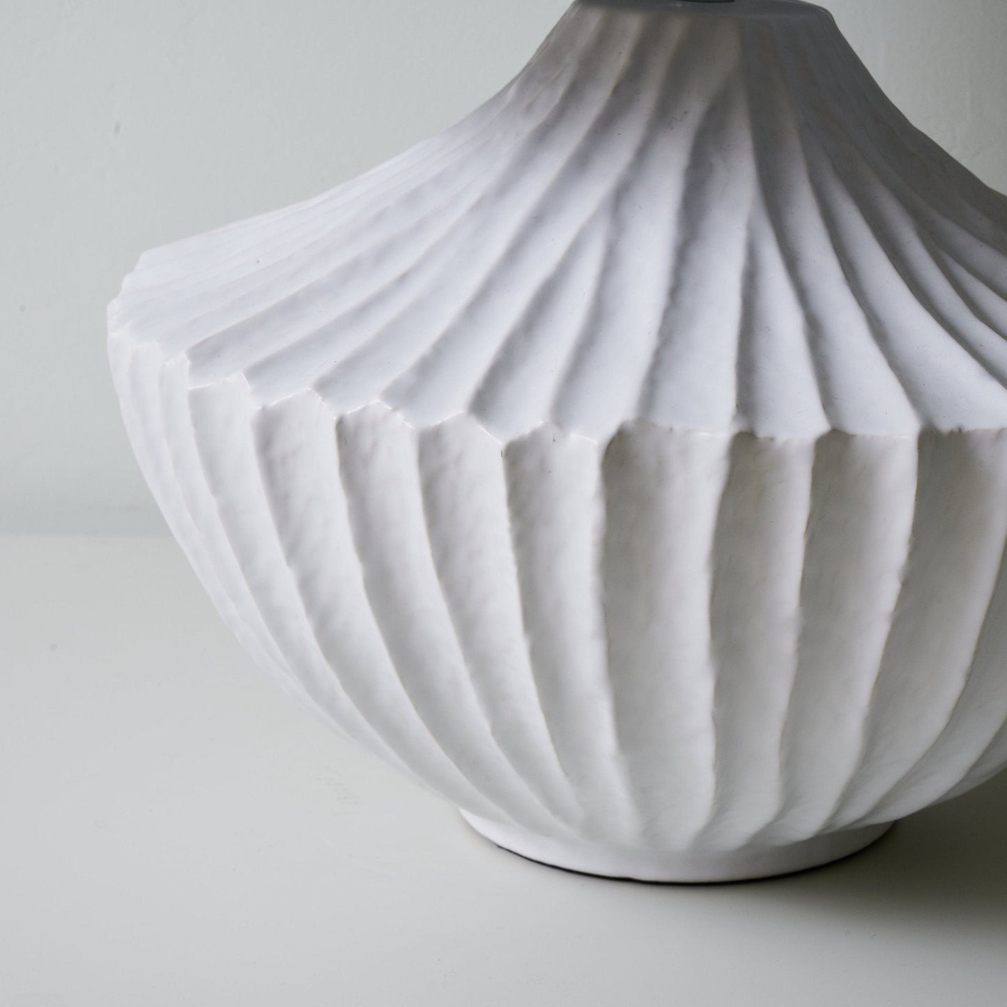 Ceramic Table Lamp | Olive Green Shade | 38cm Diameter