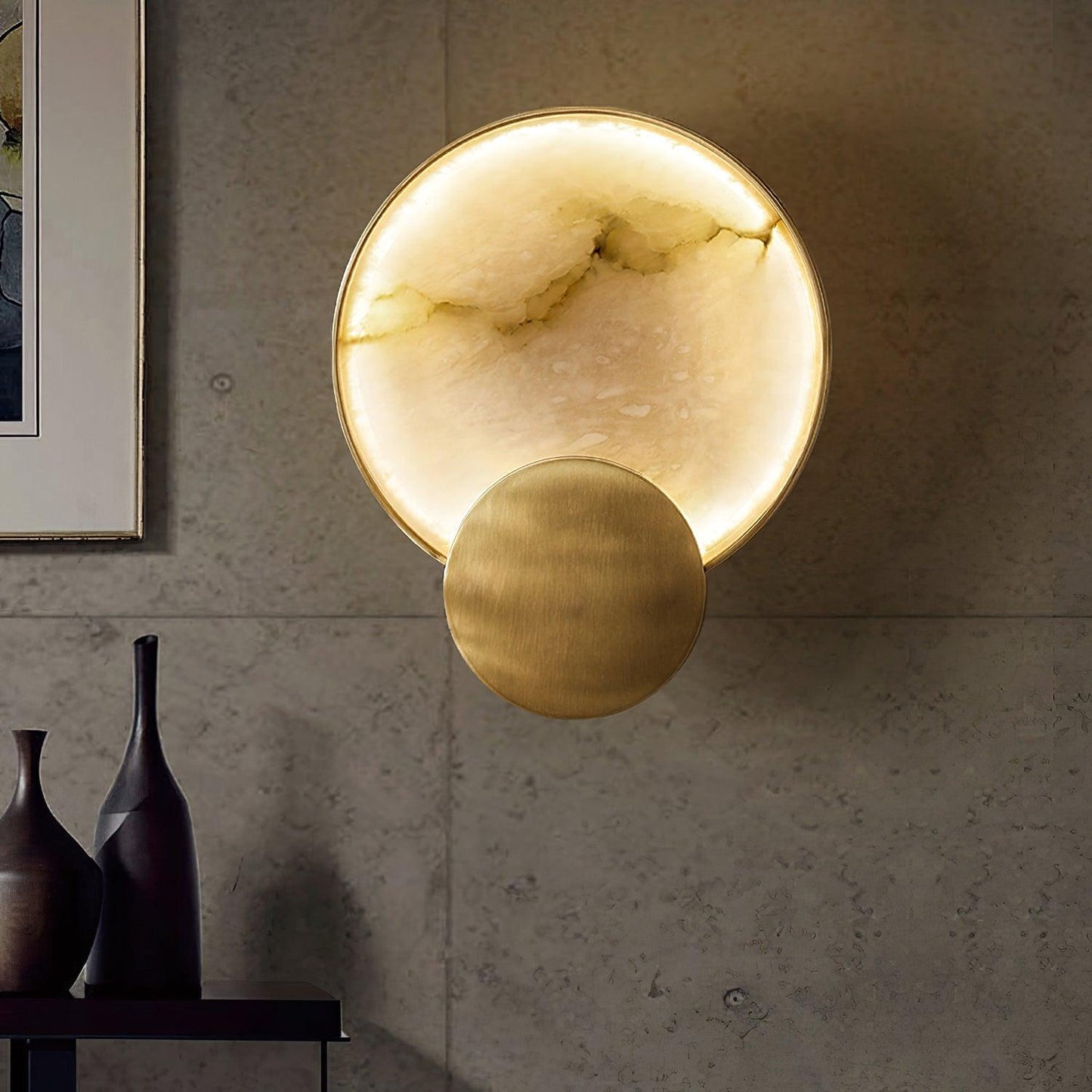 Terra Svet Wall Lamp | Metal & Alabaster | Set of 2