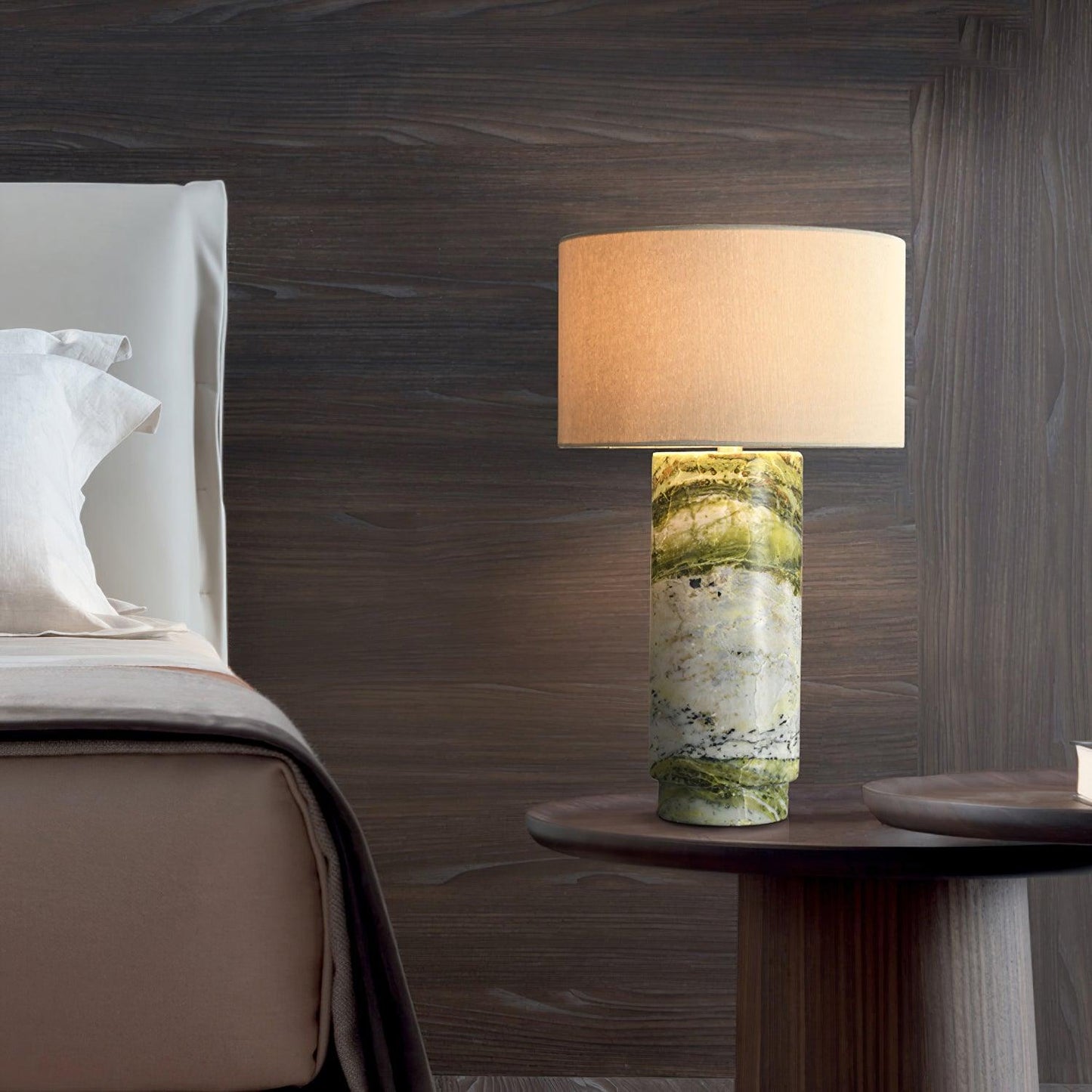 Terra Table Lamp | Green Marble Base | 57cm Height