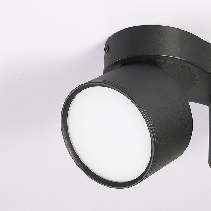 Rotating Ceiling Lamp | Aluminum | 3-Head | Black & White