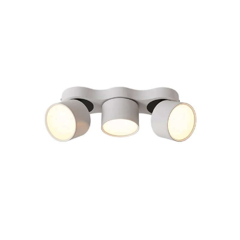 Rotating Ceiling Lamp | Aluminum | 3-Head | Black & White