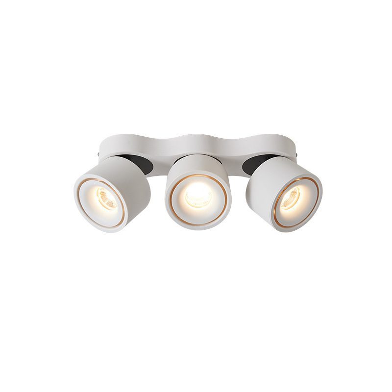 Rotating Ceiling Lamp | Aluminum | 3-Head | Black & White