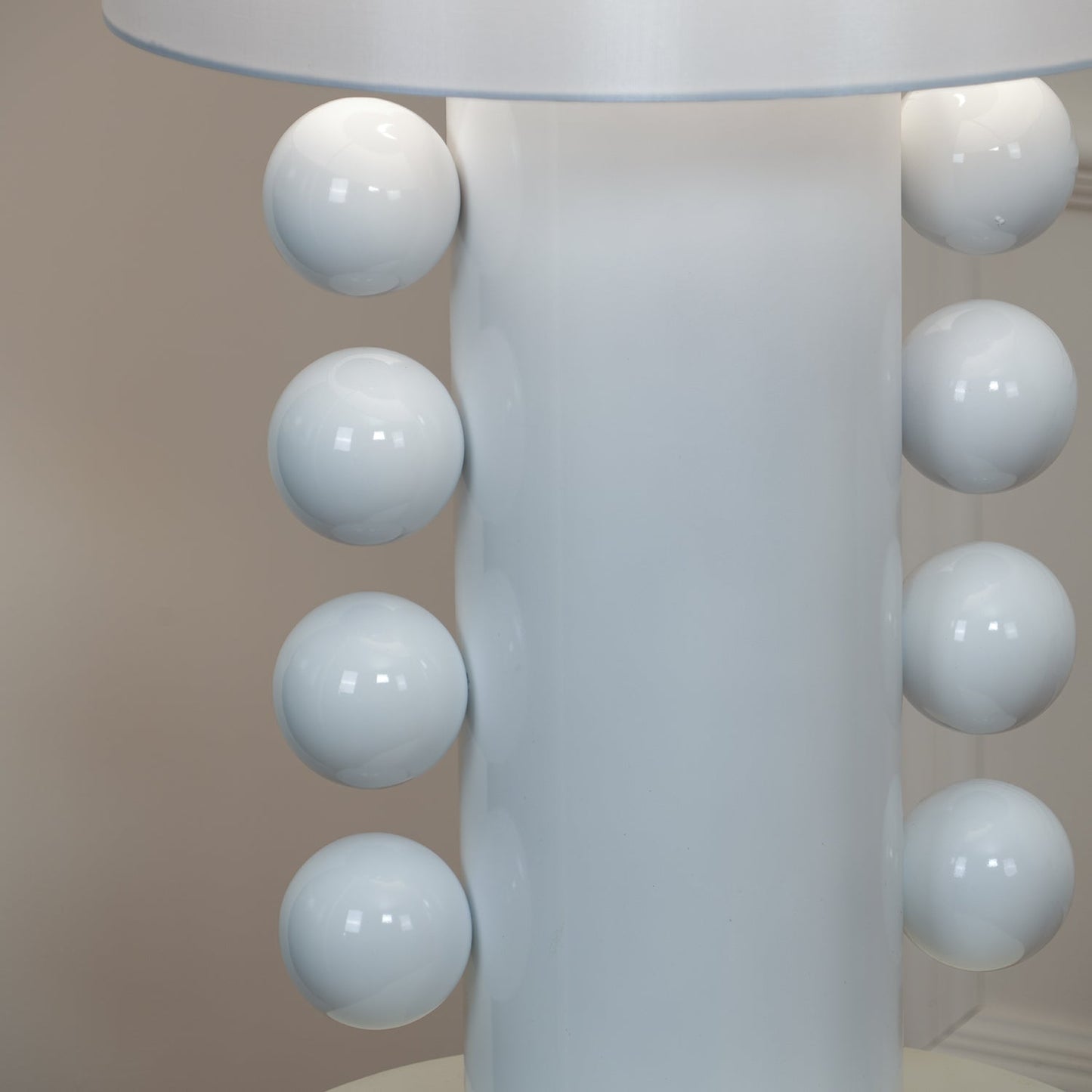 Tiglia Table Lamp | Modern Fabric & Metal | Black or White Finish