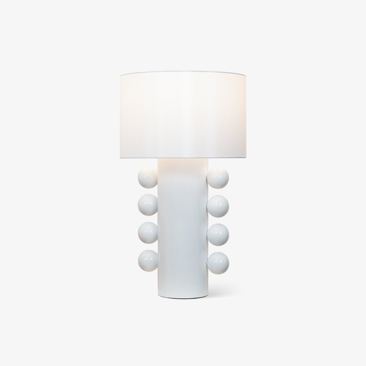 Tiglia Table Lamp | Modern Fabric & Metal | Black or White Finish