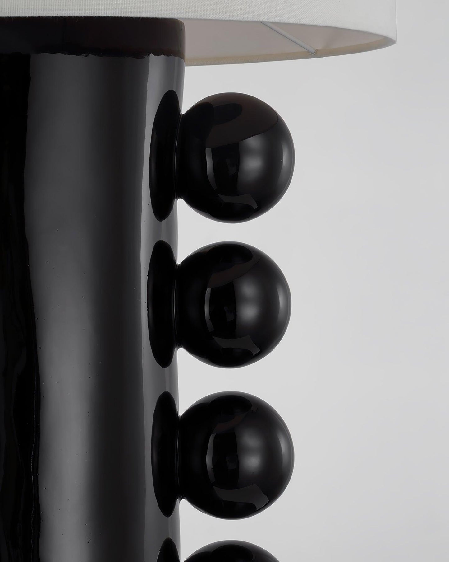 Tiglia Table Lamp | Modern Fabric & Metal | Black or White Finish