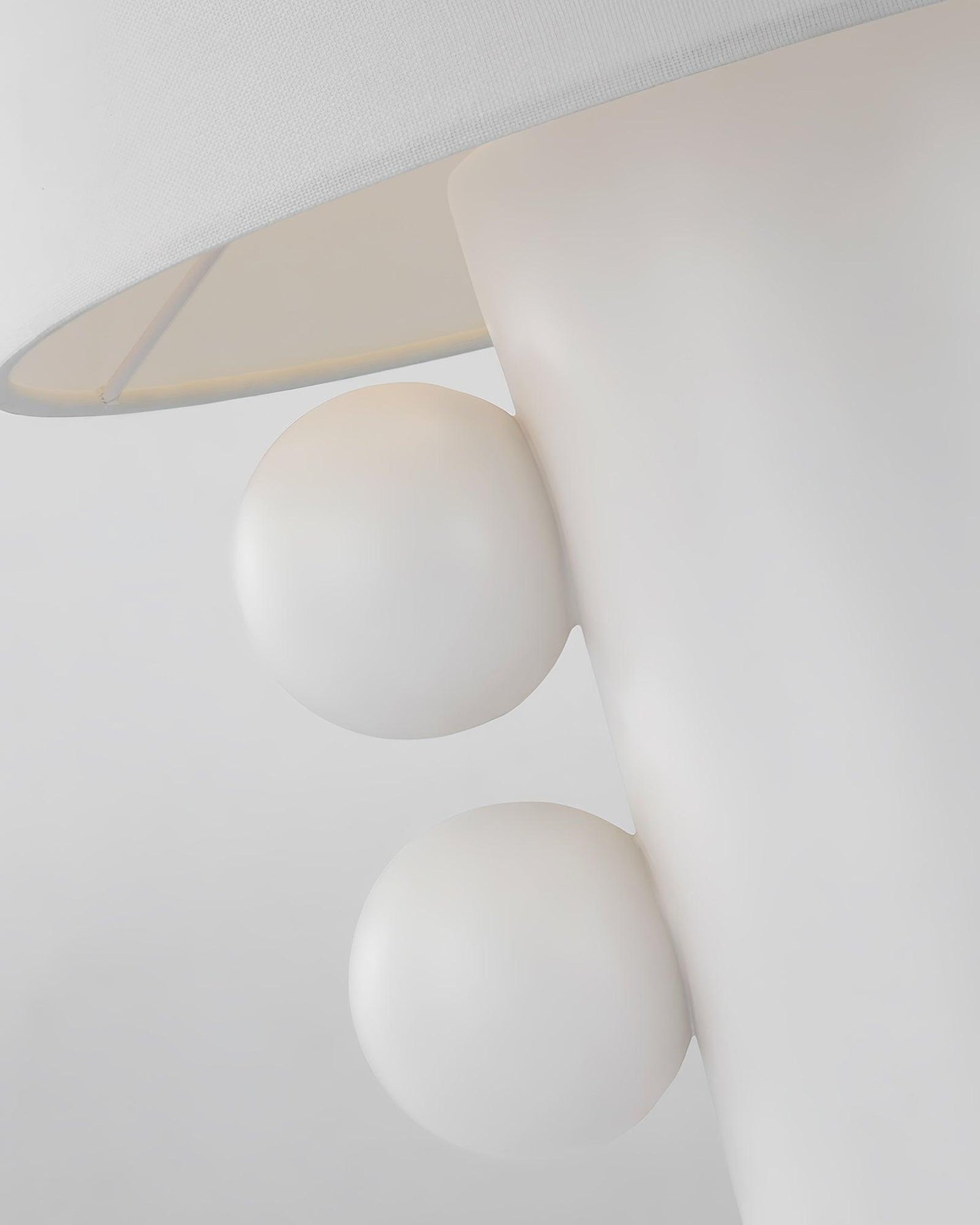 Tiglia Table Lamp | Modern Fabric & Metal | Black or White Finish