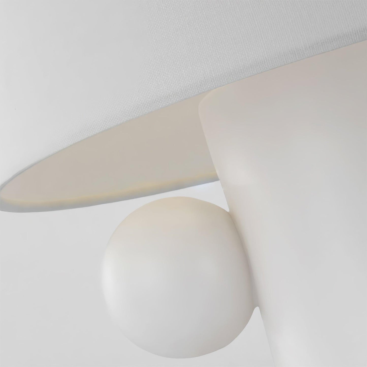 Tiglia Table Lamp | Modern Fabric & Metal | Black or White Finish