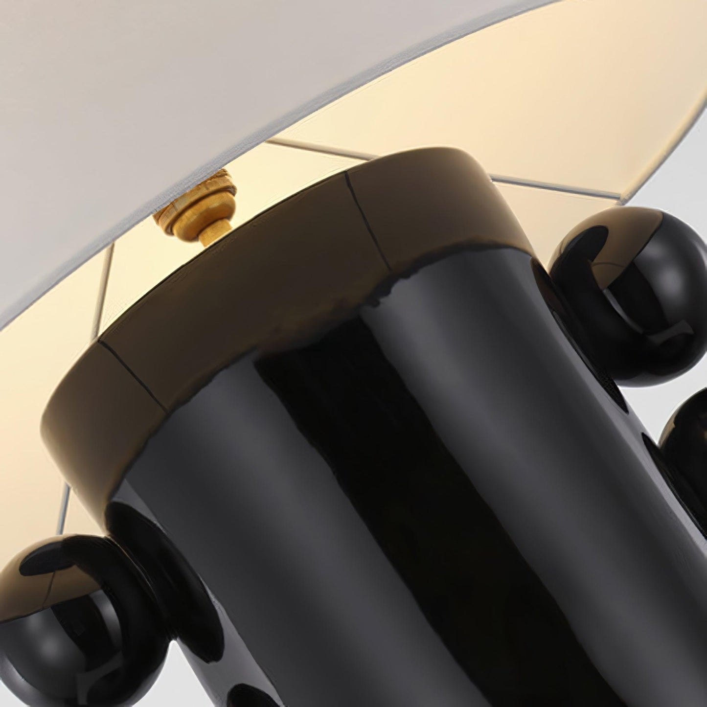Tiglia Table Lamp | Modern Fabric & Metal | Black or White Finish