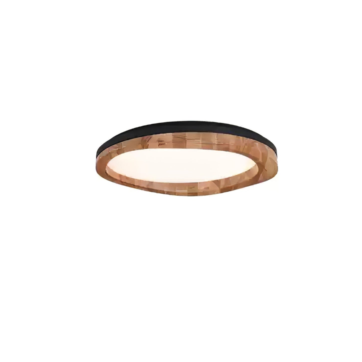 Round Wood Ceiling Lamp | Natural Wood & Metal | 3 Sizes