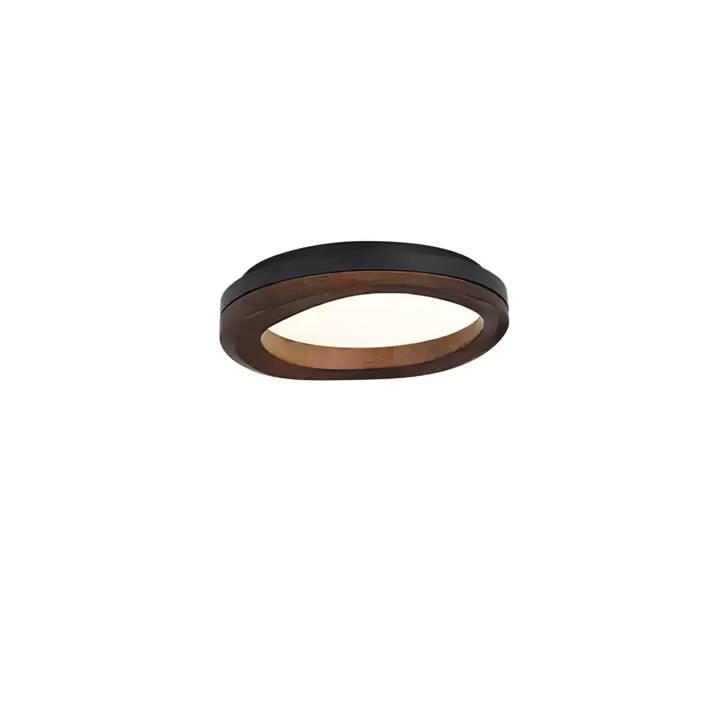 Round Wood Ceiling Lamp | Natural Wood & Metal | 3 Sizes