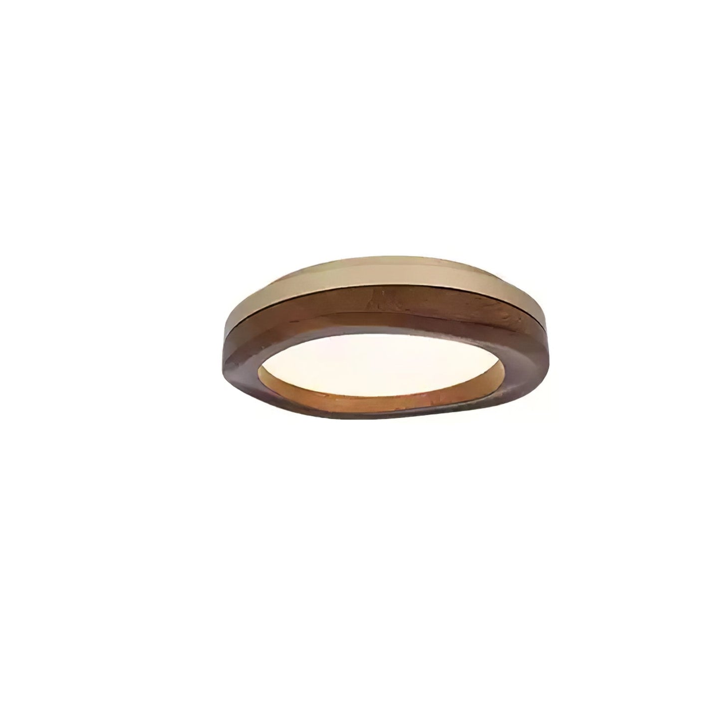 Round Wood Ceiling Lamp | Natural Wood & Metal | 3 Sizes
