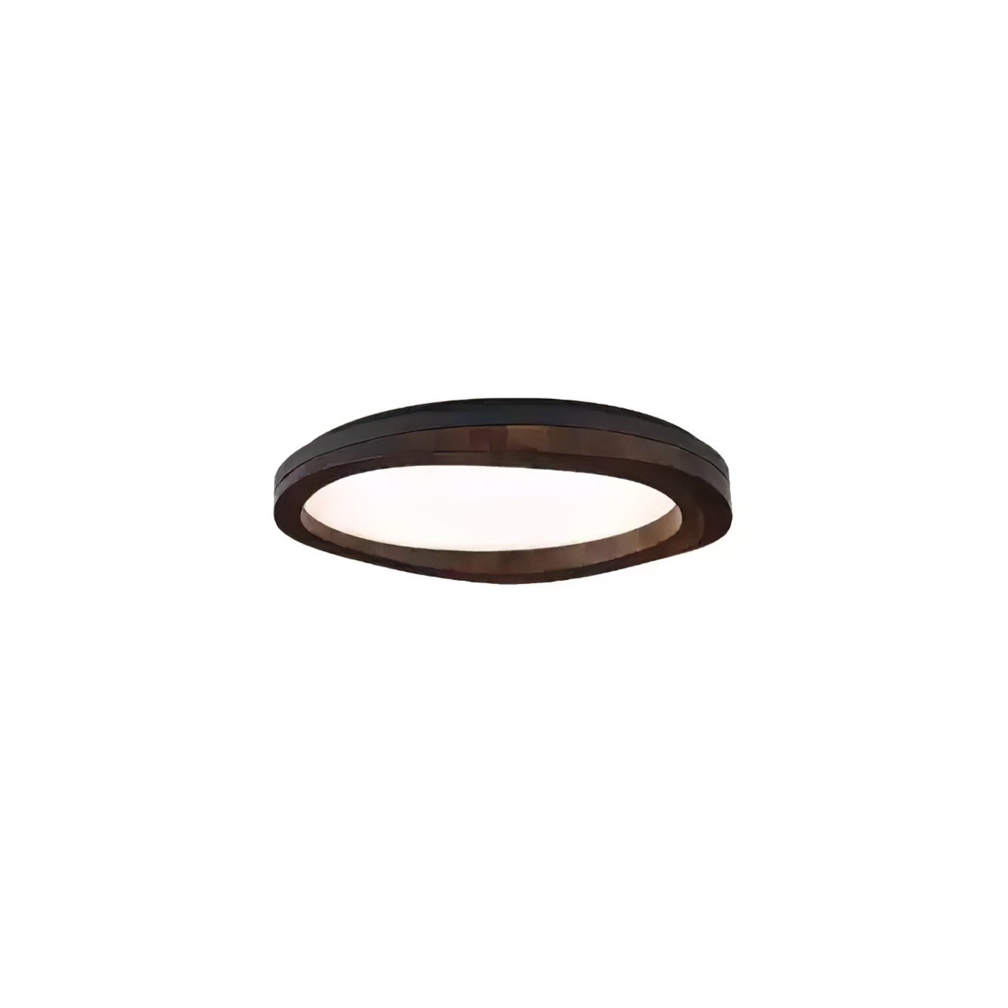 Round Wood Ceiling Lamp | Natural Wood & Metal | 3 Sizes