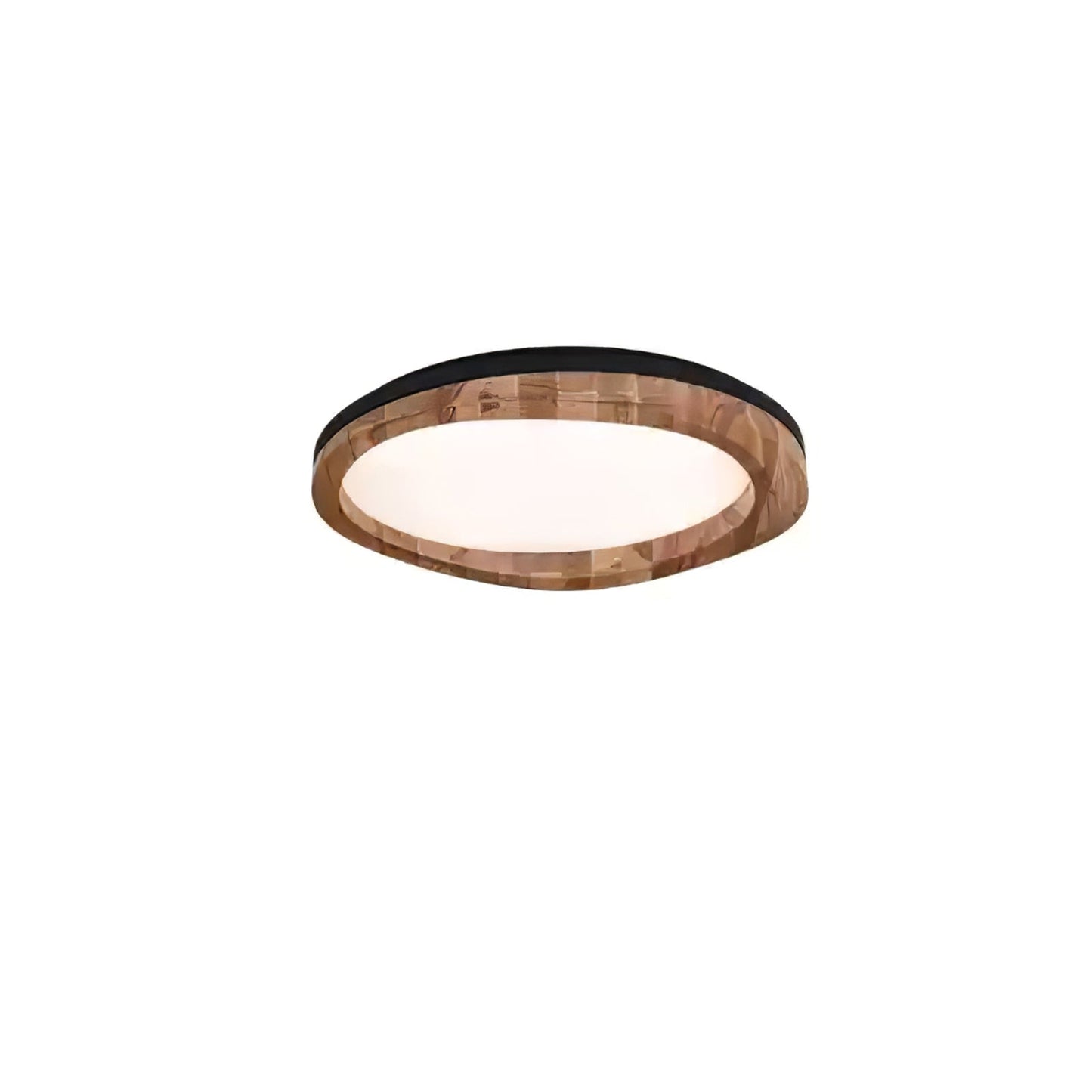 Round Wood Ceiling Lamp | Natural Wood & Metal | 3 Sizes