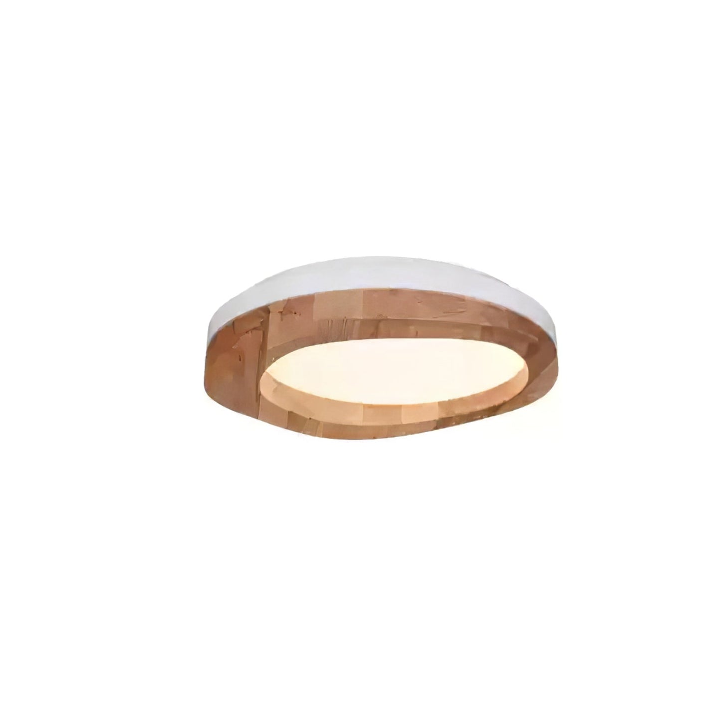 Round Wood Ceiling Lamp | Natural Wood & Metal | 3 Sizes