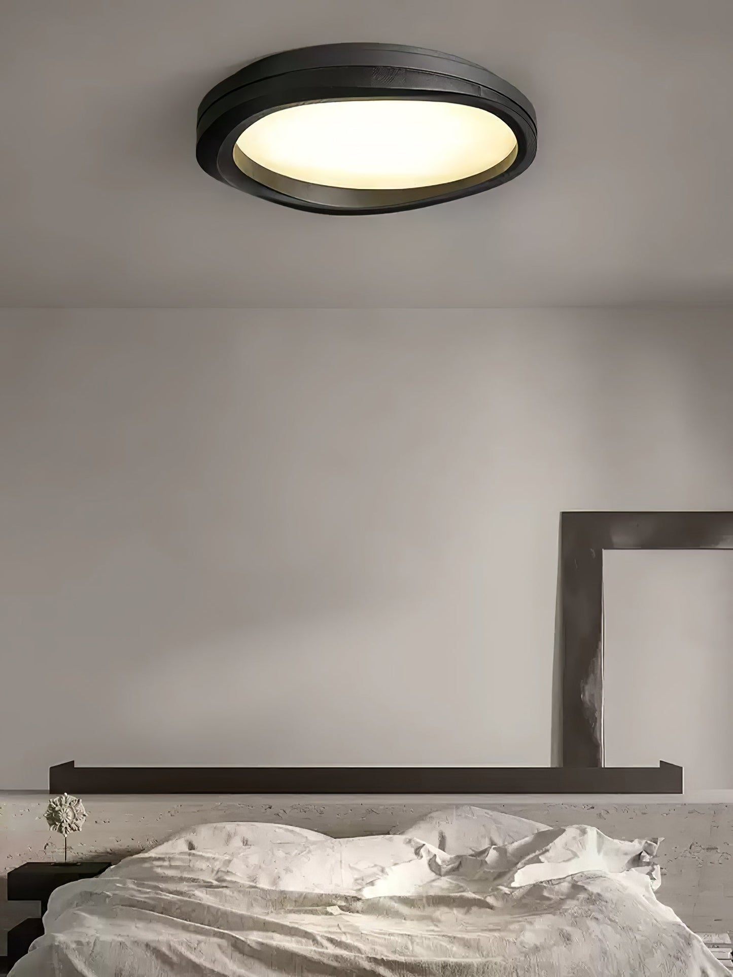 Round Wood Ceiling Lamp | Natural Wood & Metal | 3 Sizes
