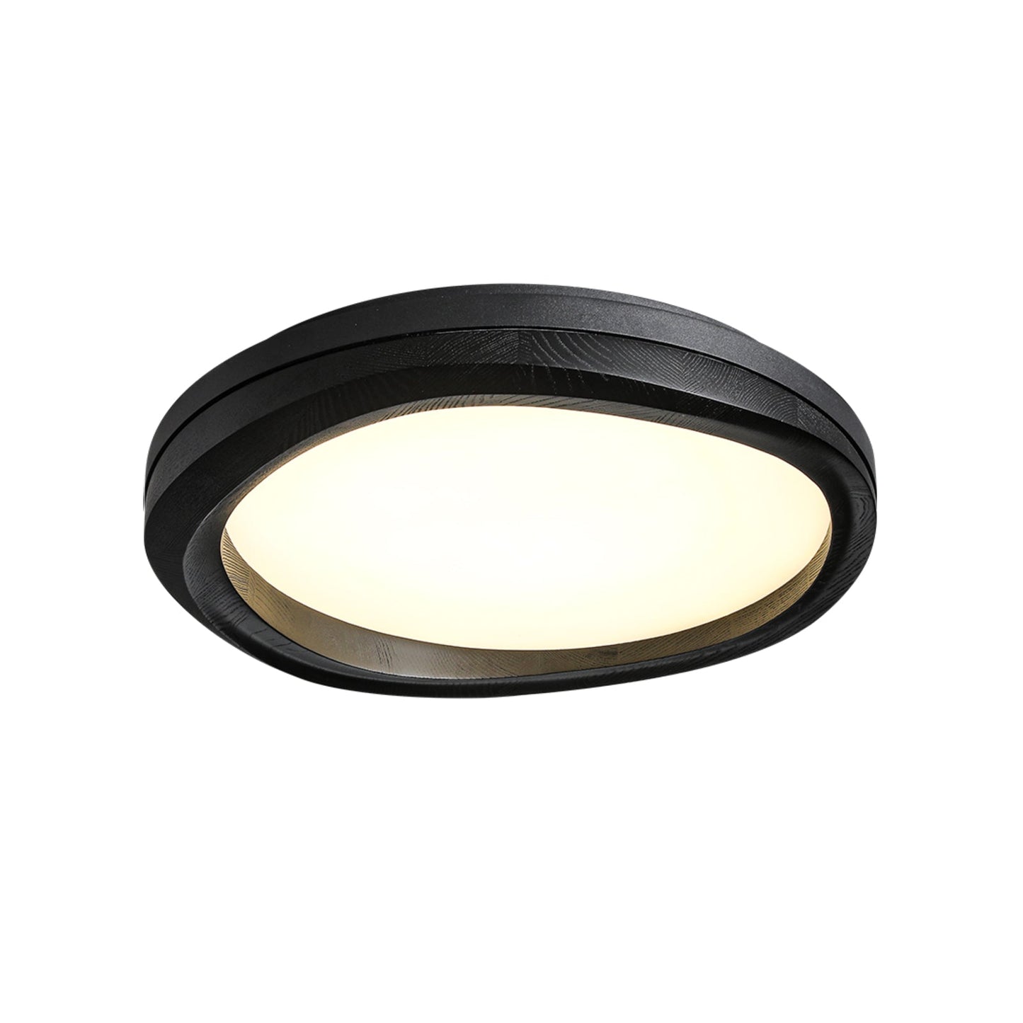 Round Wood Ceiling Lamp | Natural Wood & Metal | 3 Sizes