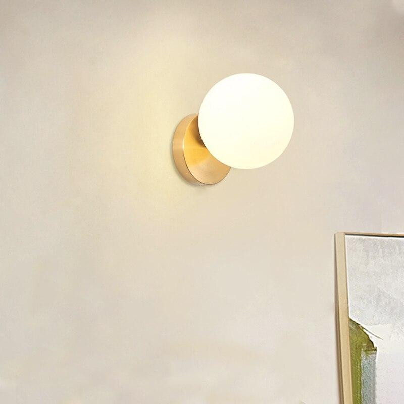 Wall Lamp Set | Metal & Glass | Gold & White