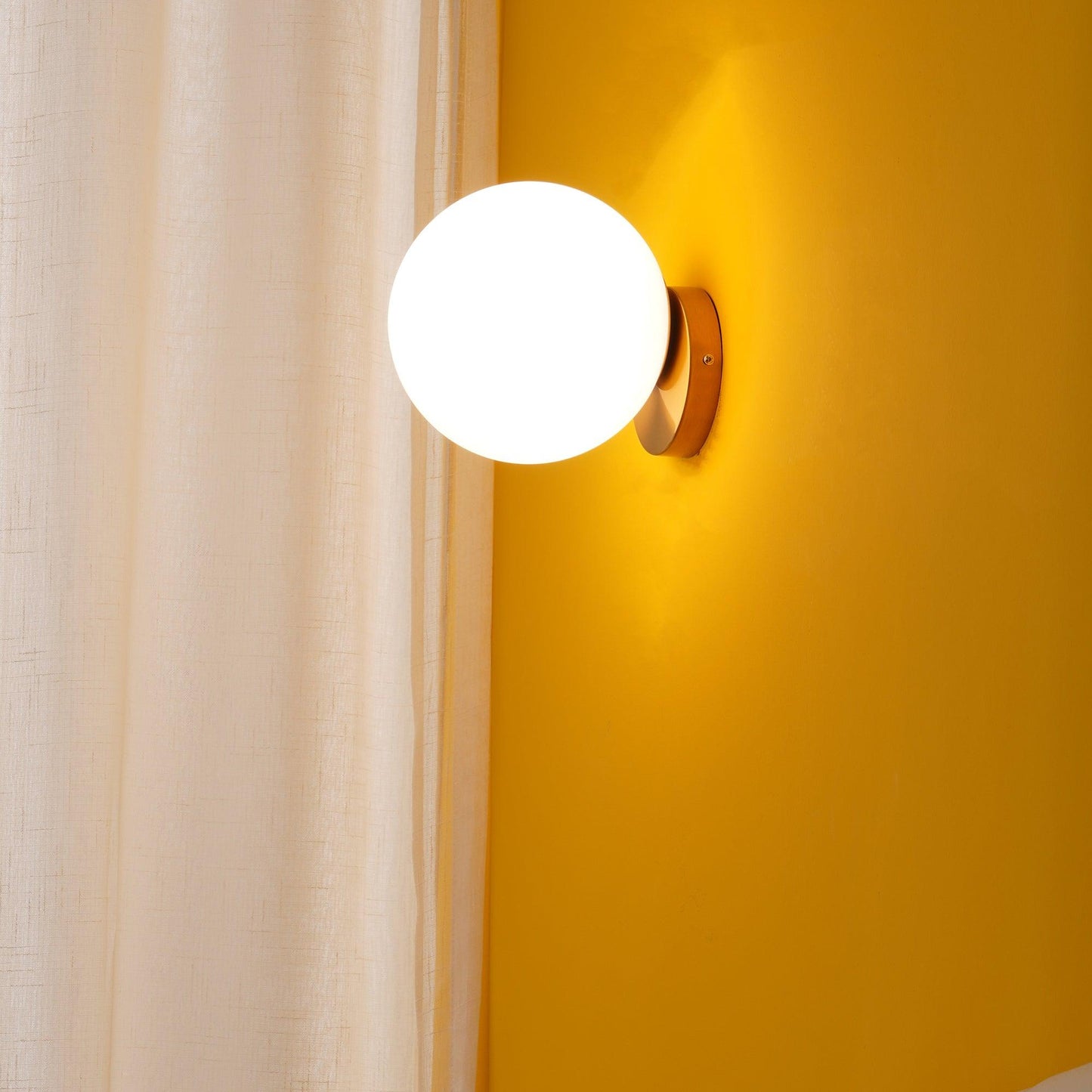 Wall Lamp Set | Metal & Glass | Gold & White
