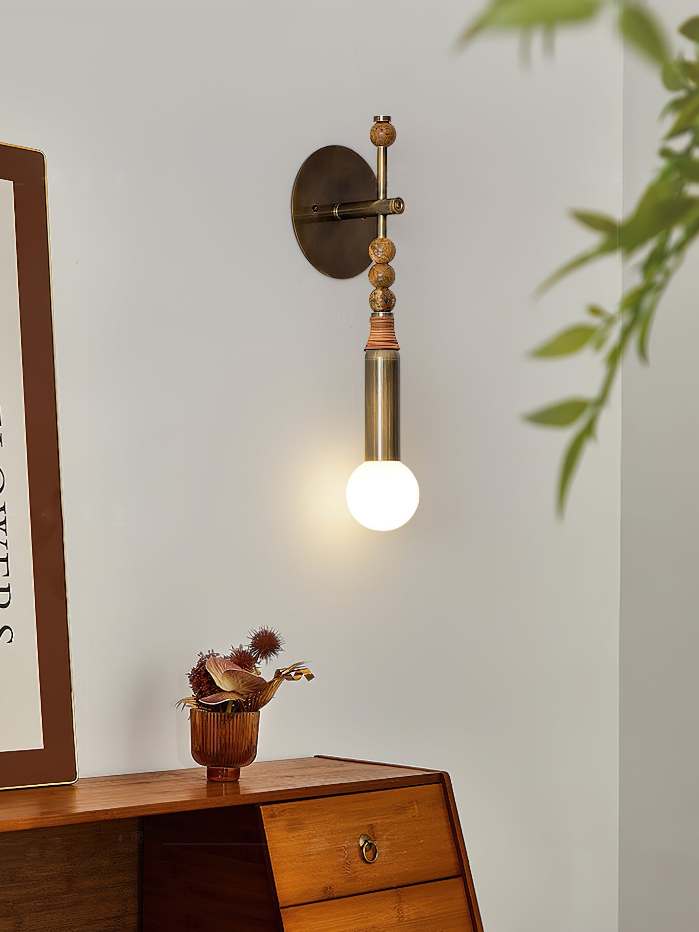 Toam Wall Lamp | Brass & Marble | Sold as a Pair