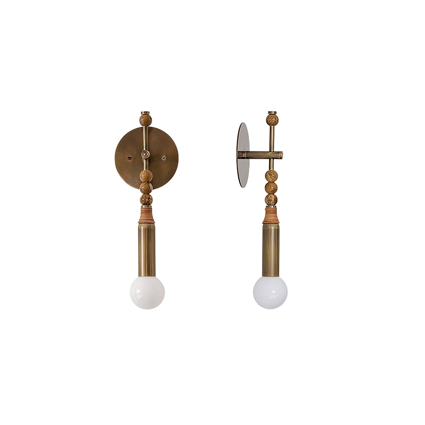 Toam Wall Lamp | Brass & Marble | Sold as a Pair