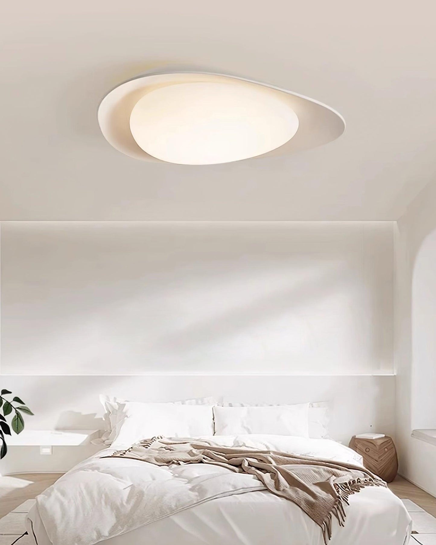 Tonia Ceiling Lamp | Resin Body with Integrated LED | Green or Beige, 36cm/46cm